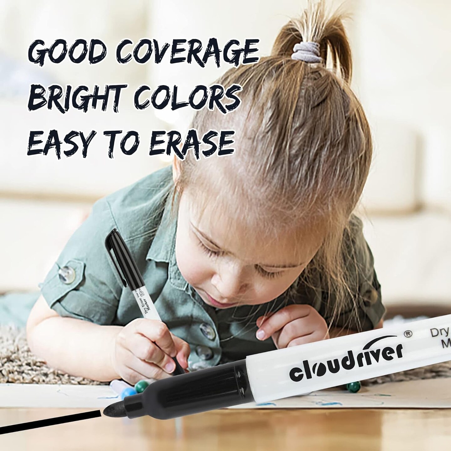 Dry Erase Markers 128 Pack, Black Whiteboard Markers, Fine Tip, Low Odor, Bulk Dry Erase Marker for Office, Home and School Supplies