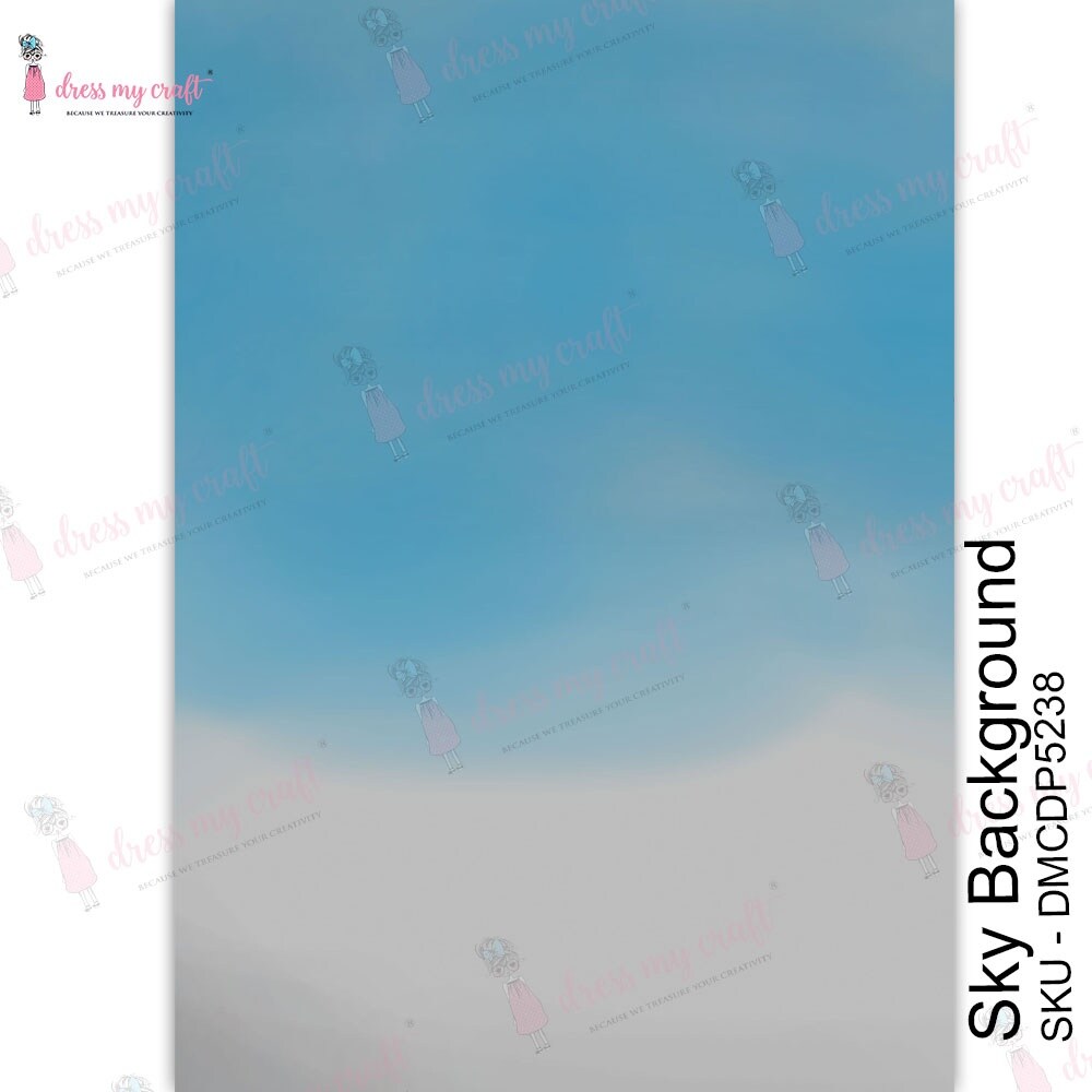 Dress My Craft Transfer Me Sheet A4-Sky Background