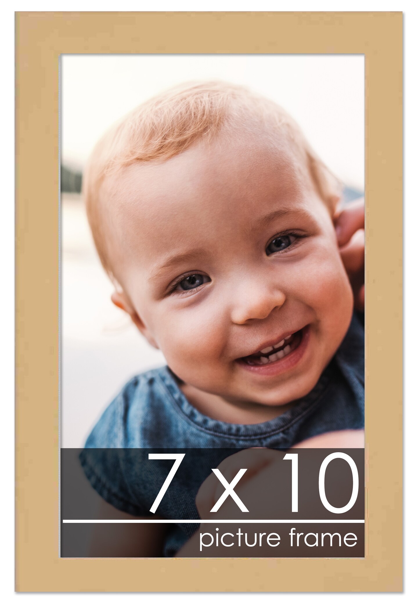 7x10 Solid Wood Picture Frame with UV-Resistant Acrylic & Acid-Free Backing, Available in 6 Finishes: Matte Black, Matte White, Metallic Bronze, Silver, Natural Wood Grain & Mahogany