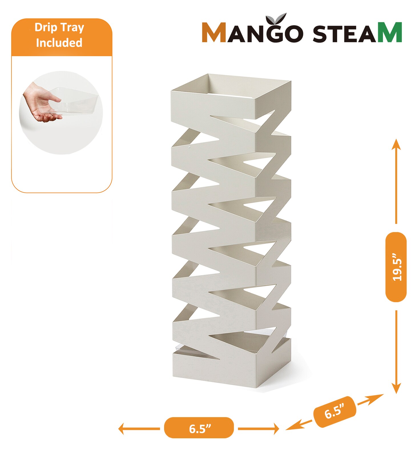 Mango Steam Metal Zig-Zag Umbrella Holder