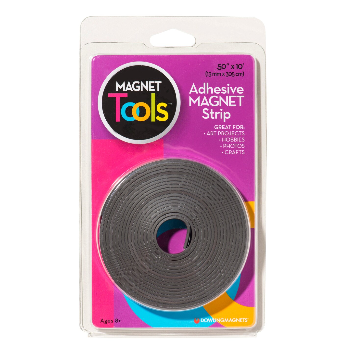 Roll Magnet Strip with Adhesive, 1/2&#x22; x 10&#x27;