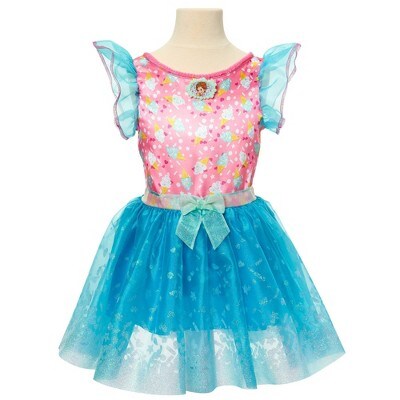 Fancy Nancy Blue and Pink Ice Cream Cart Costume Dress, Size 4-6x