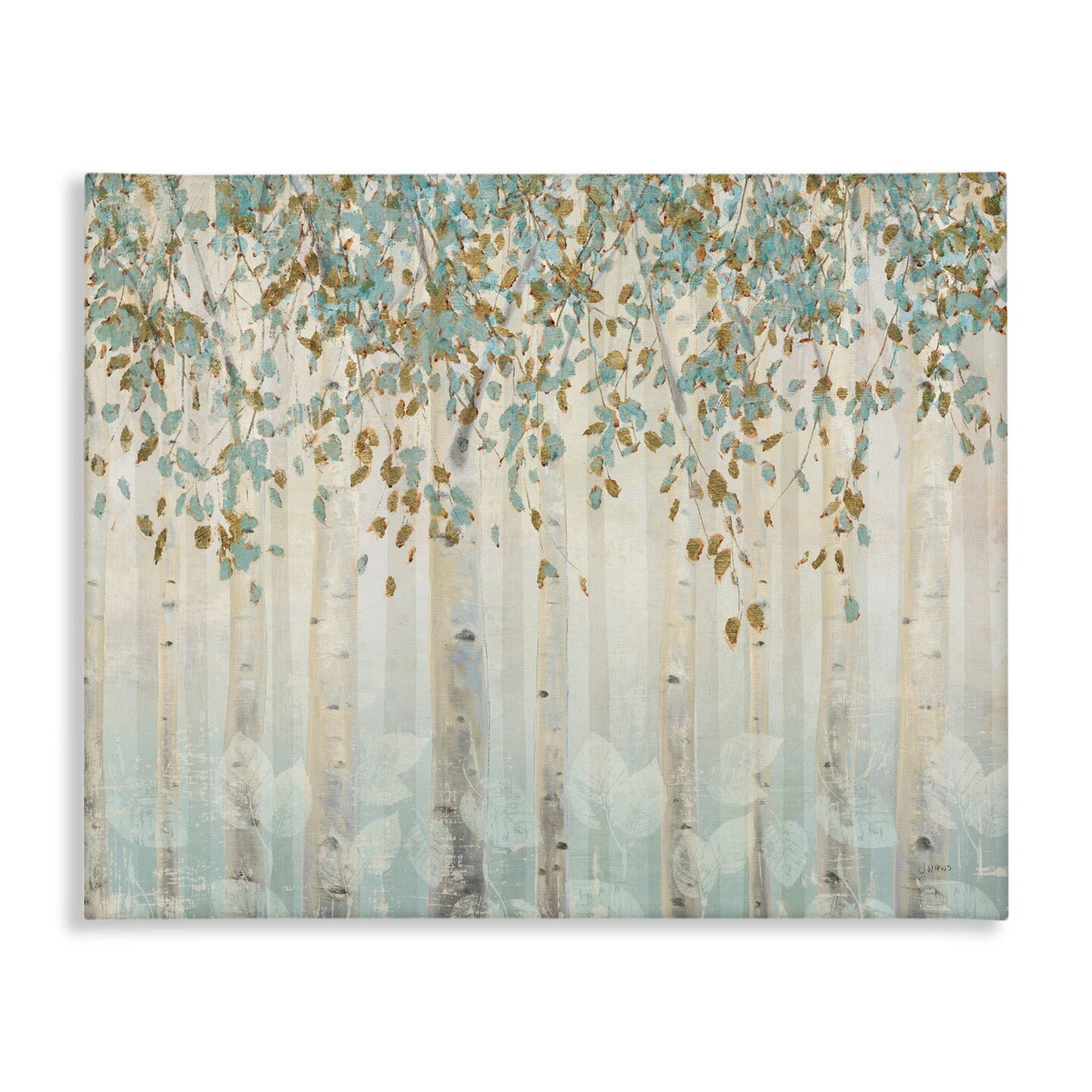 Stupell Industries Abstract Soft Forest Leaves Trees Canvas Wall Art