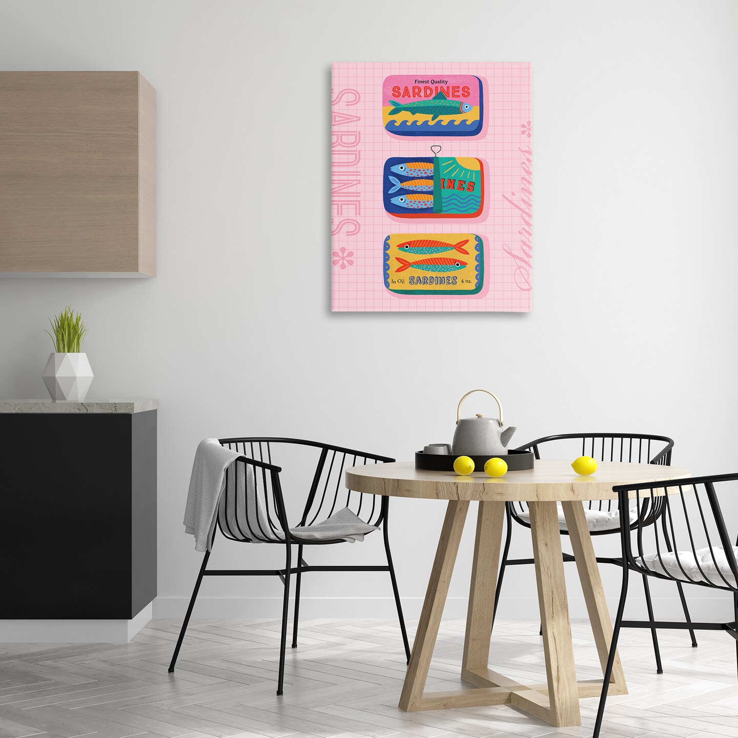 Stupell Industries Bright Sardine Can Designs Canvas Wall Art Design by Nina Seven