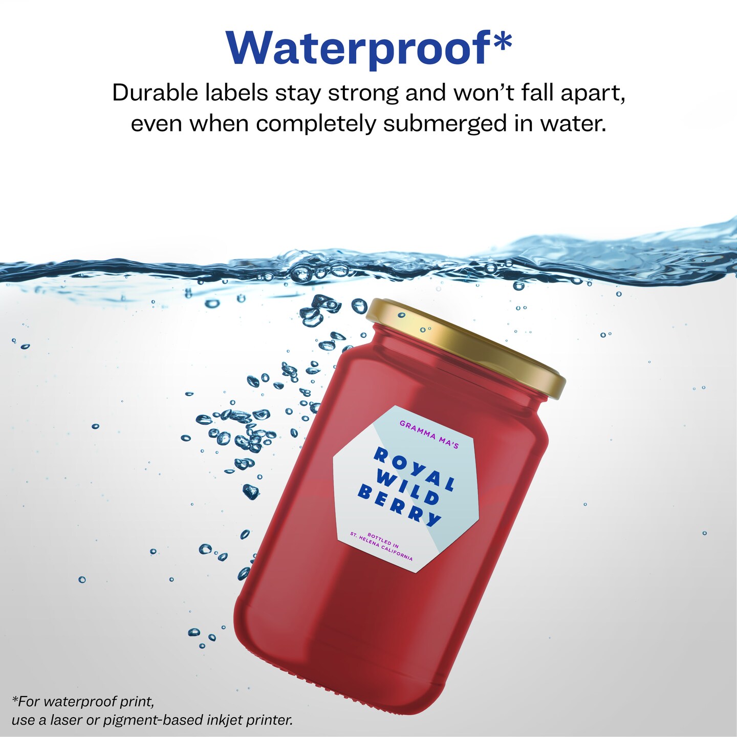 Avery Durable Waterproof Hexagon Labels with Sure Feed, 1-1/2&#x22; x 1-47/54&#x22;