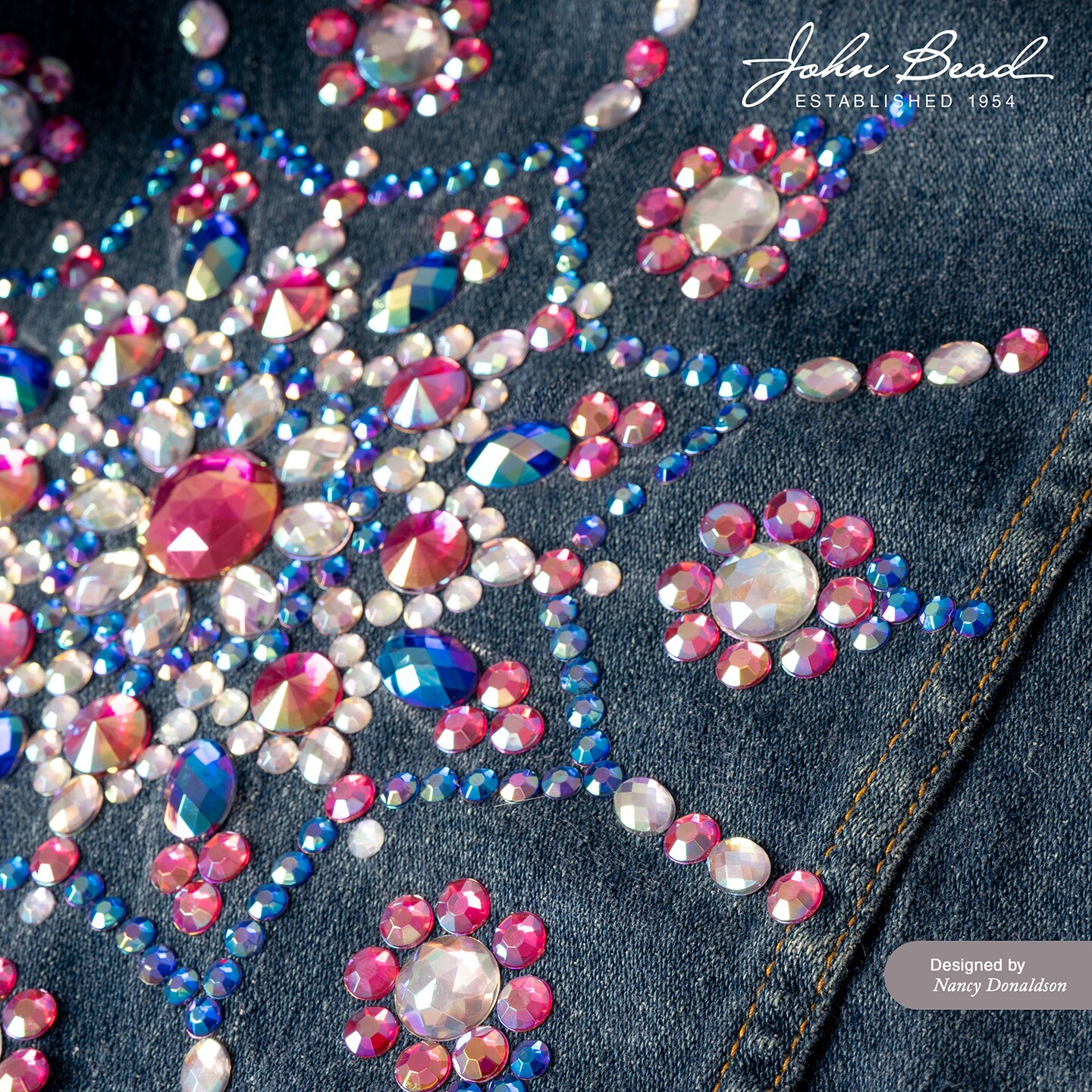 John Bead 4mm (SS16) Round Acrylic Flat Back Rhinestones, 2000pcs