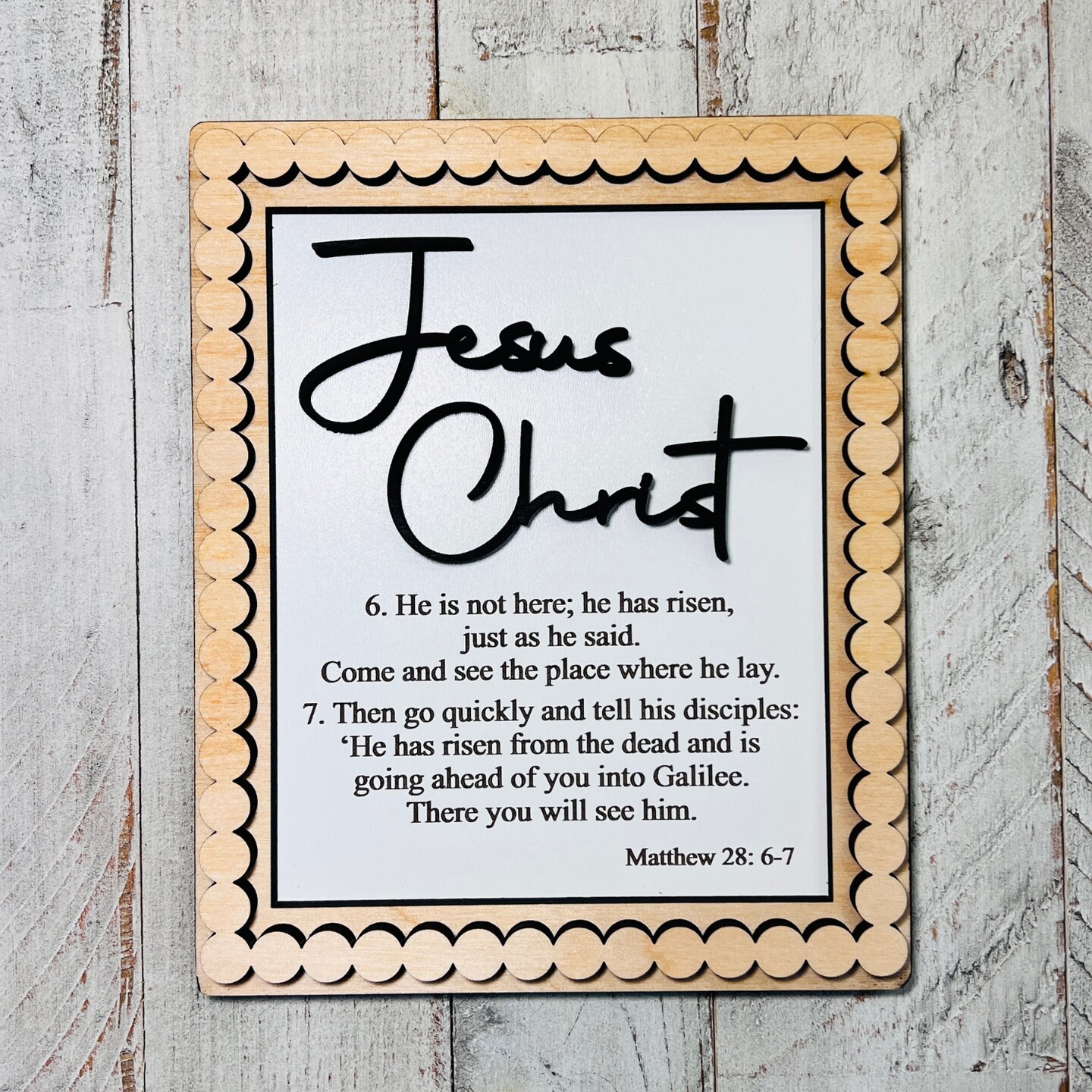Christ Sign Set | Laser Cut Birch Set | Resurrection Decor