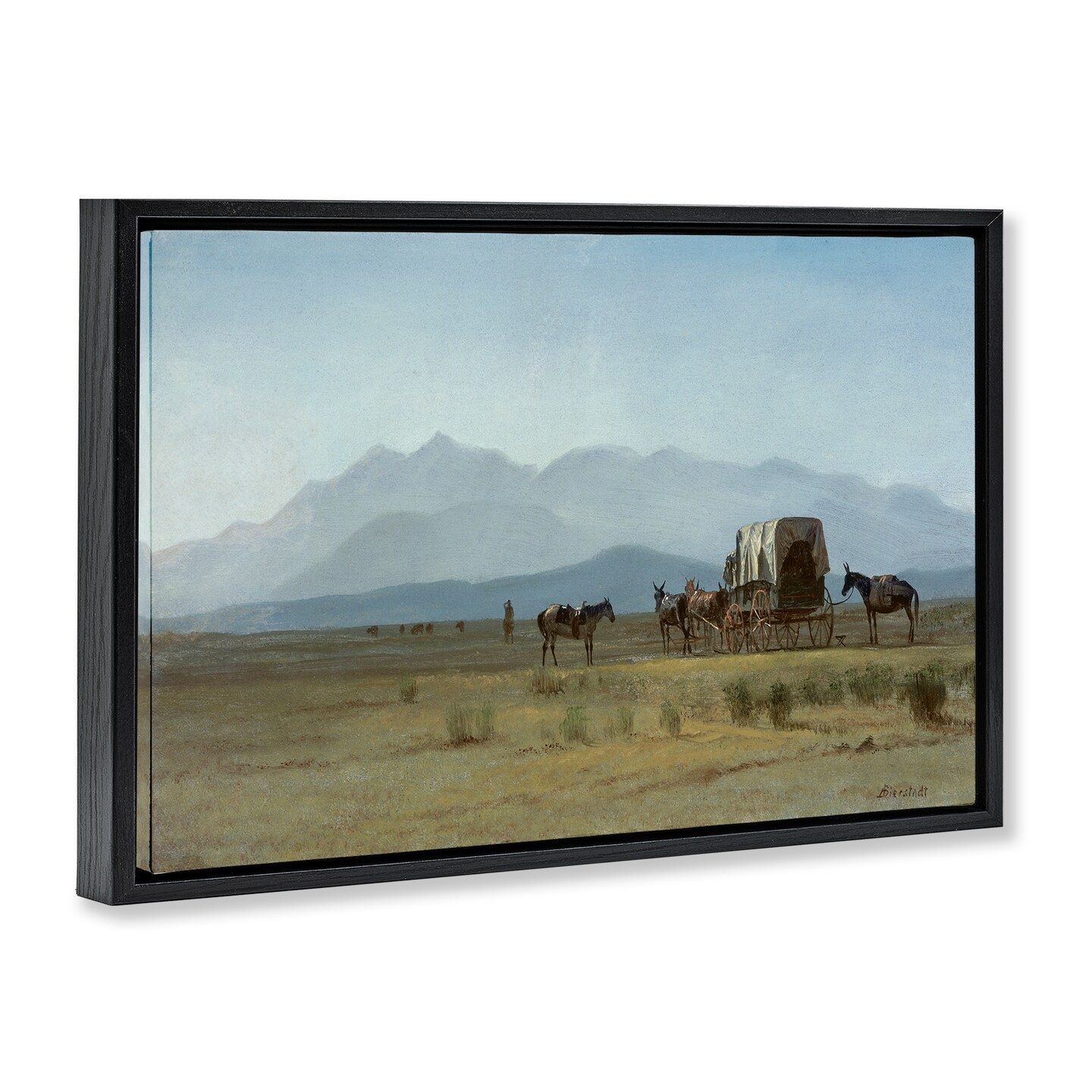 Stupell Industries Classic Bierstadt Surveyor&#x27;s Wagon Framed Floater Canvas Wall Art Design by one1000paintings
