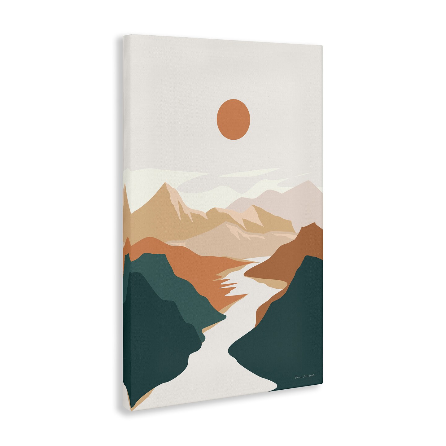 Stupell Industries Boho Mountain Valley Canvas Wall Art Design by Omar Escalante