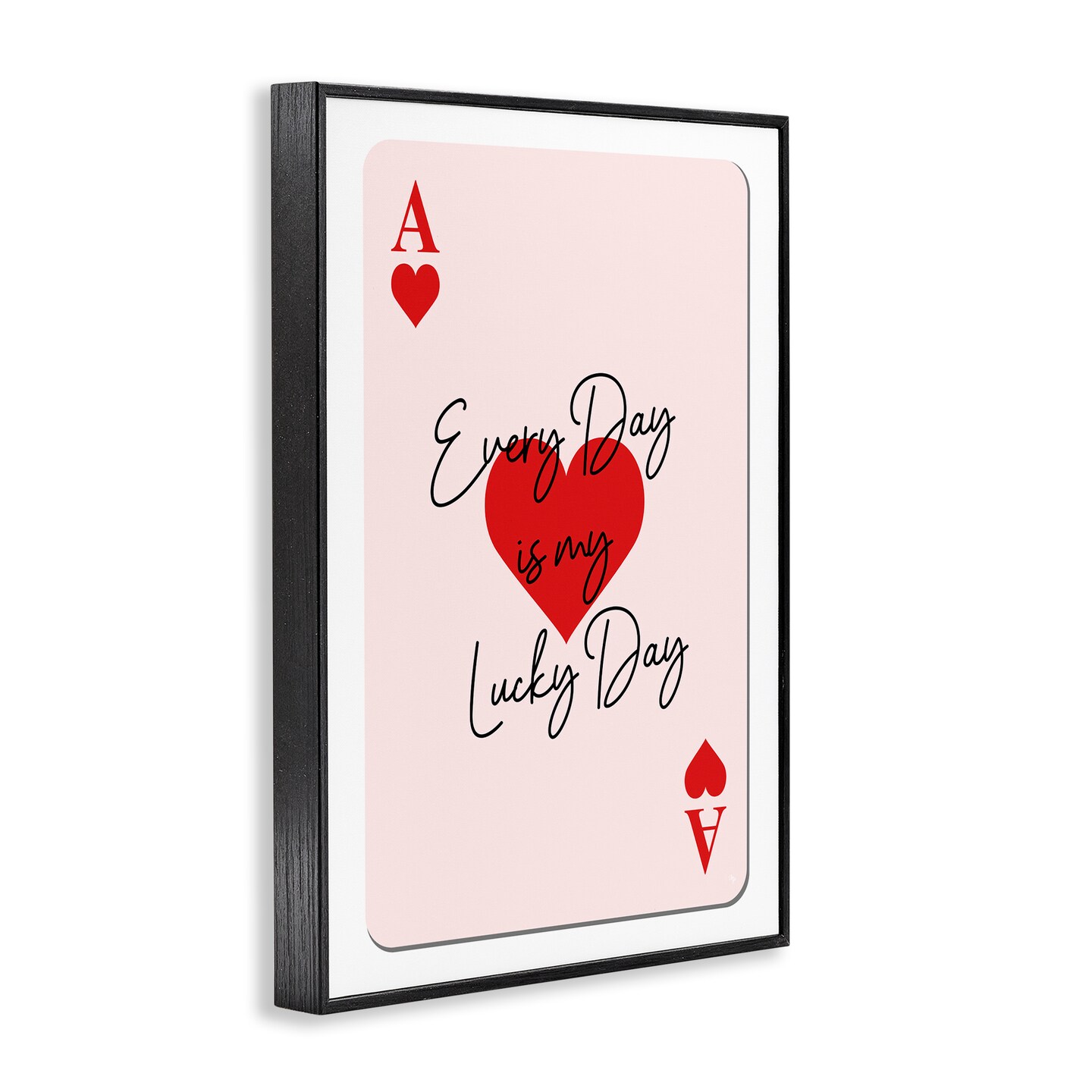 Stupell Industries Lucky Day Card Design Framed Giclee Wall Art Design by Martina Pavlova