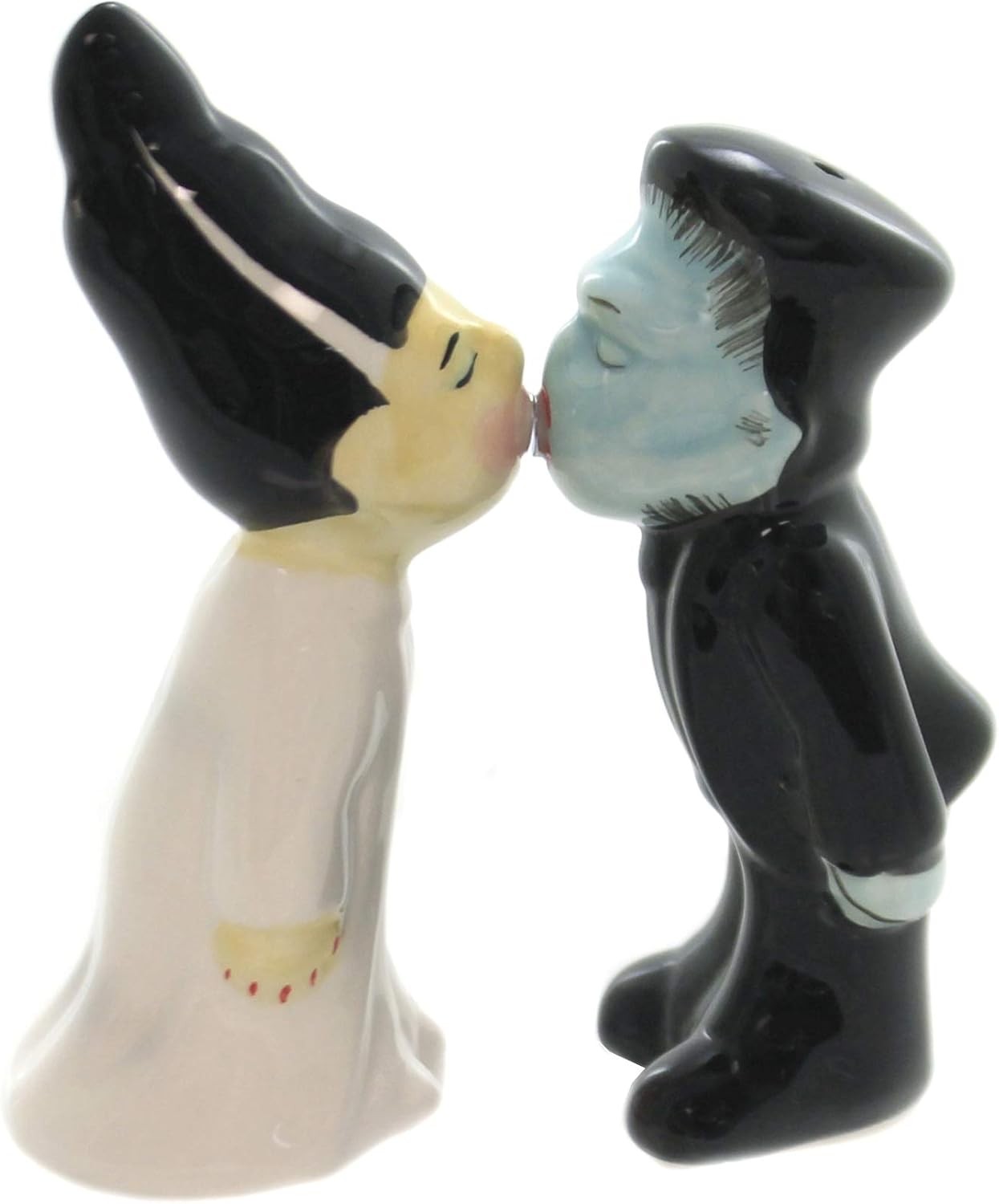 Zombies Monster & Bride Magnetic Ceramic Salt and Pepper Shakers