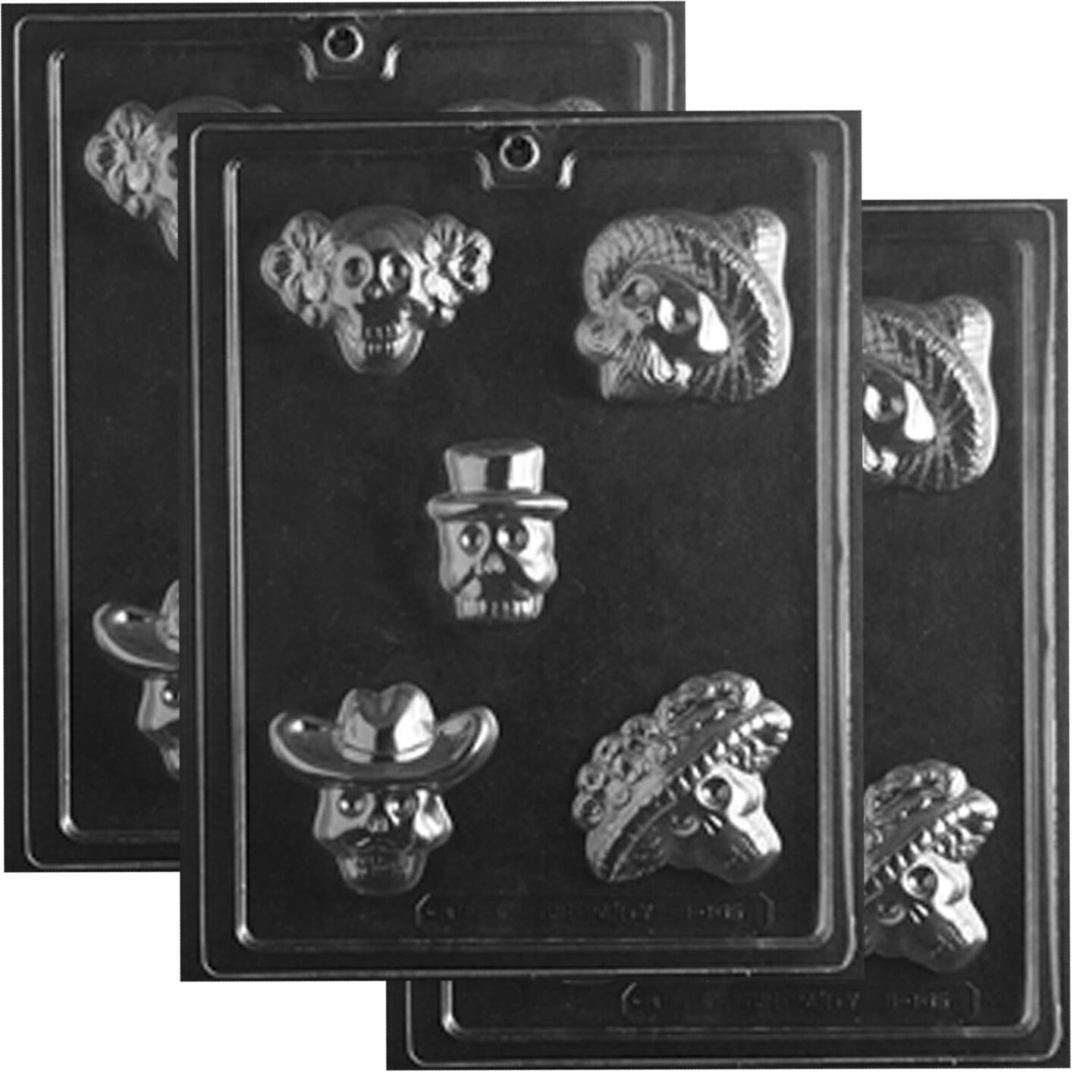 Day of the Dead Skulls Chocolate Mold for Festive Treats