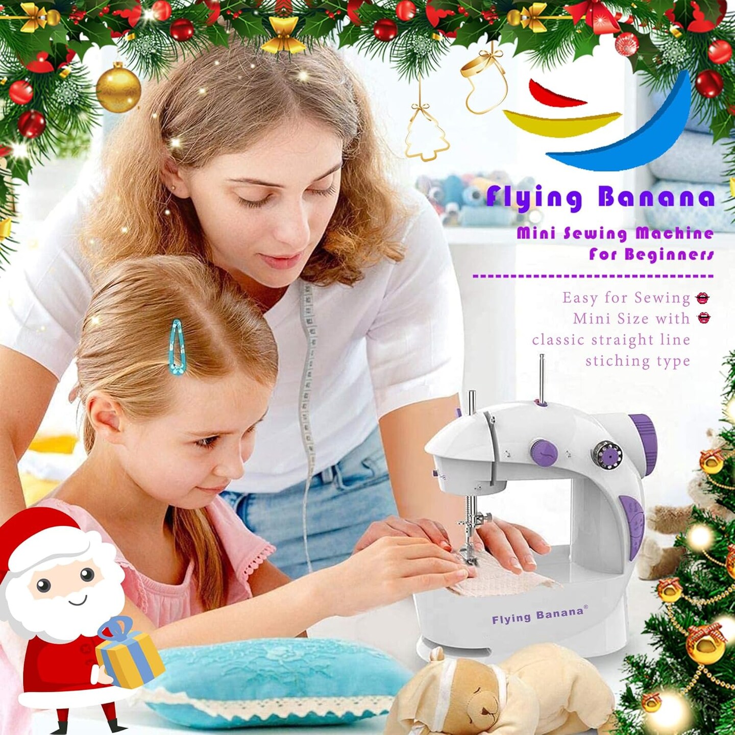 Mini Sewing Machine for Beginners – Portable Electric with Extension Table & Kit