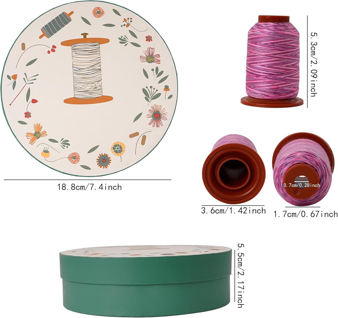24 Colors Variegated Sewing Thread