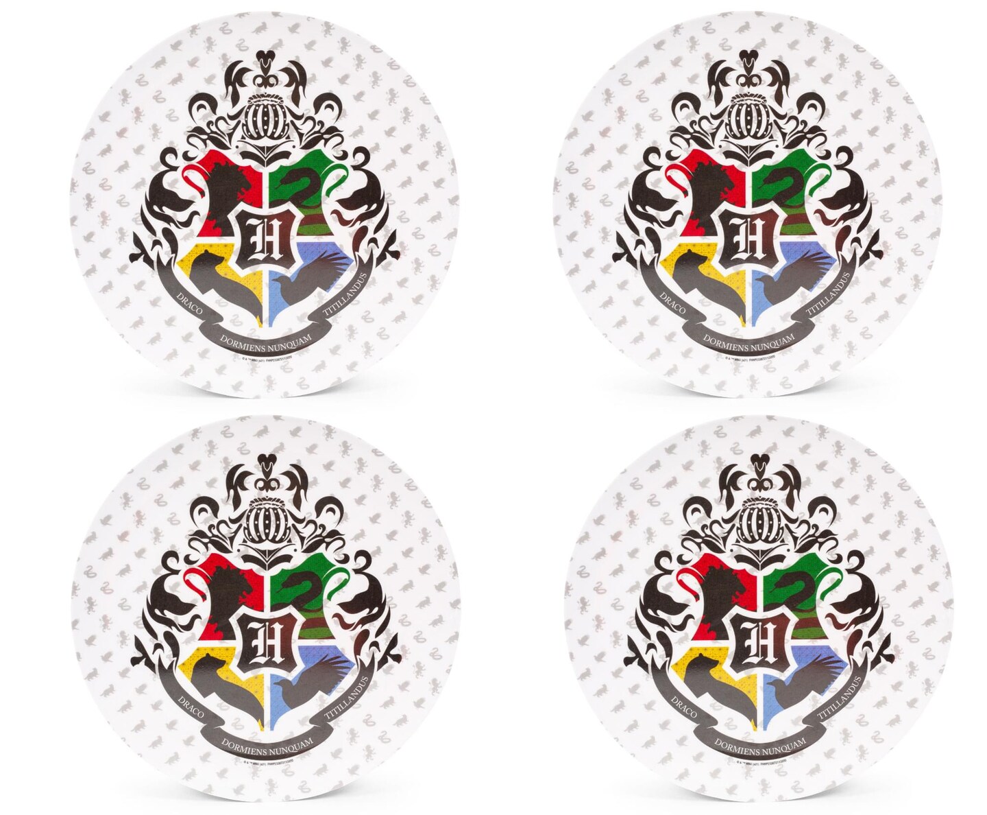 Harry Potter Hogwarts Crest 10-Inch Melamine Dinner Plates | Set of 4