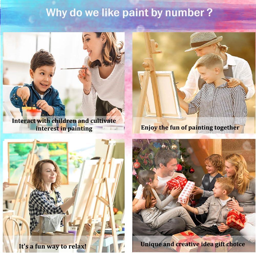 Paint by Numbers Kit for Adults,London City Street Adult Paint by Number Kits