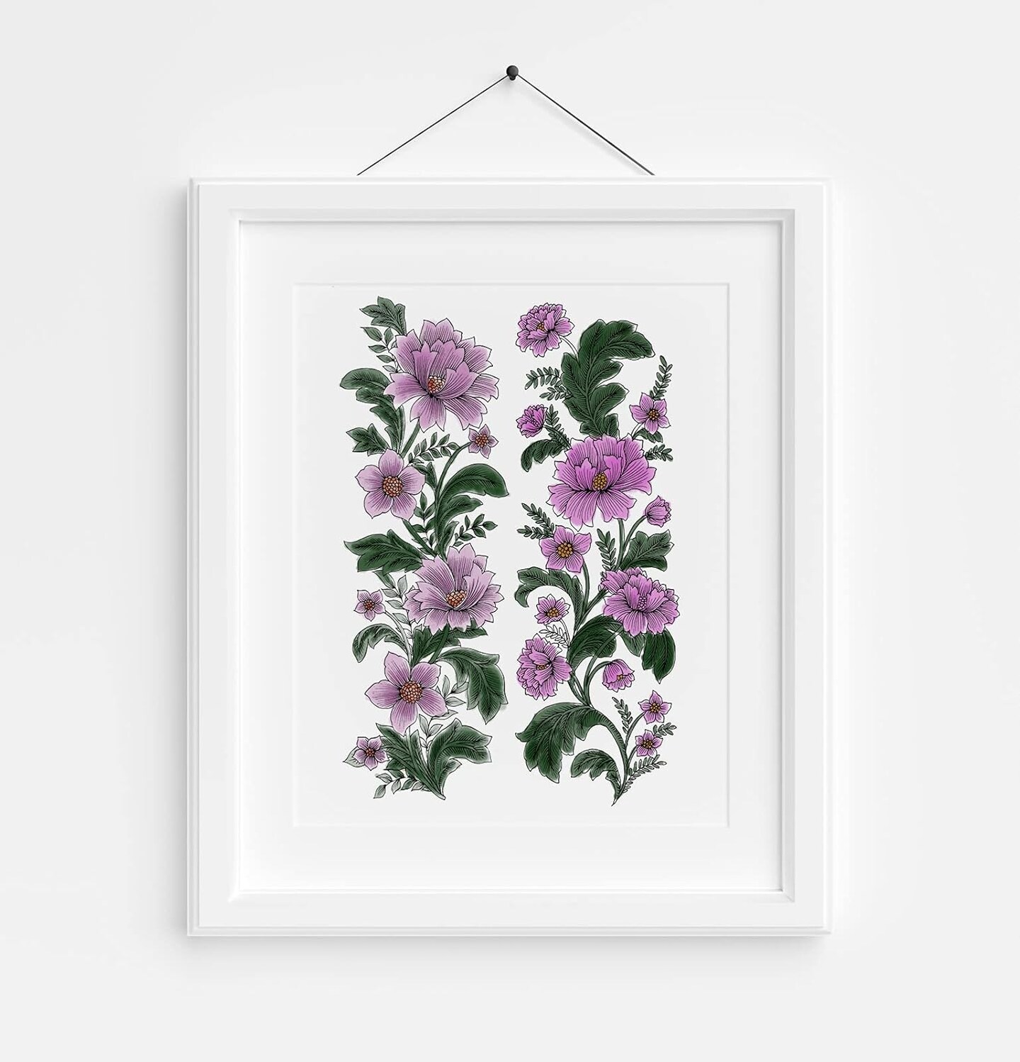 Flower Clear Stamps for Card Making, Leaves Flower Frame Background Transparent Silicone Clear Rubber Stamp Seal