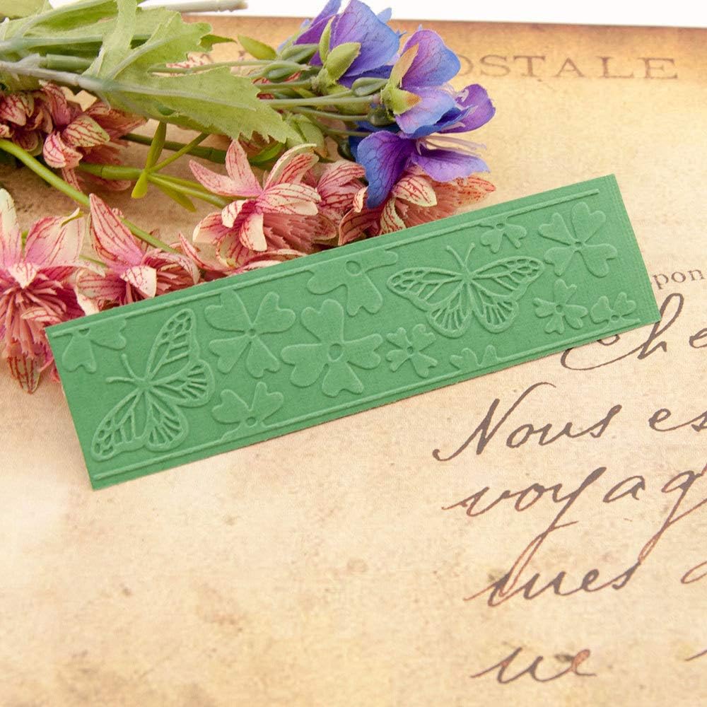 10Pcs Butterfly Flower Leaf Plastic Embossing Folder DIY Craft Template Molds Stamp Stencils Scrapbook Paper