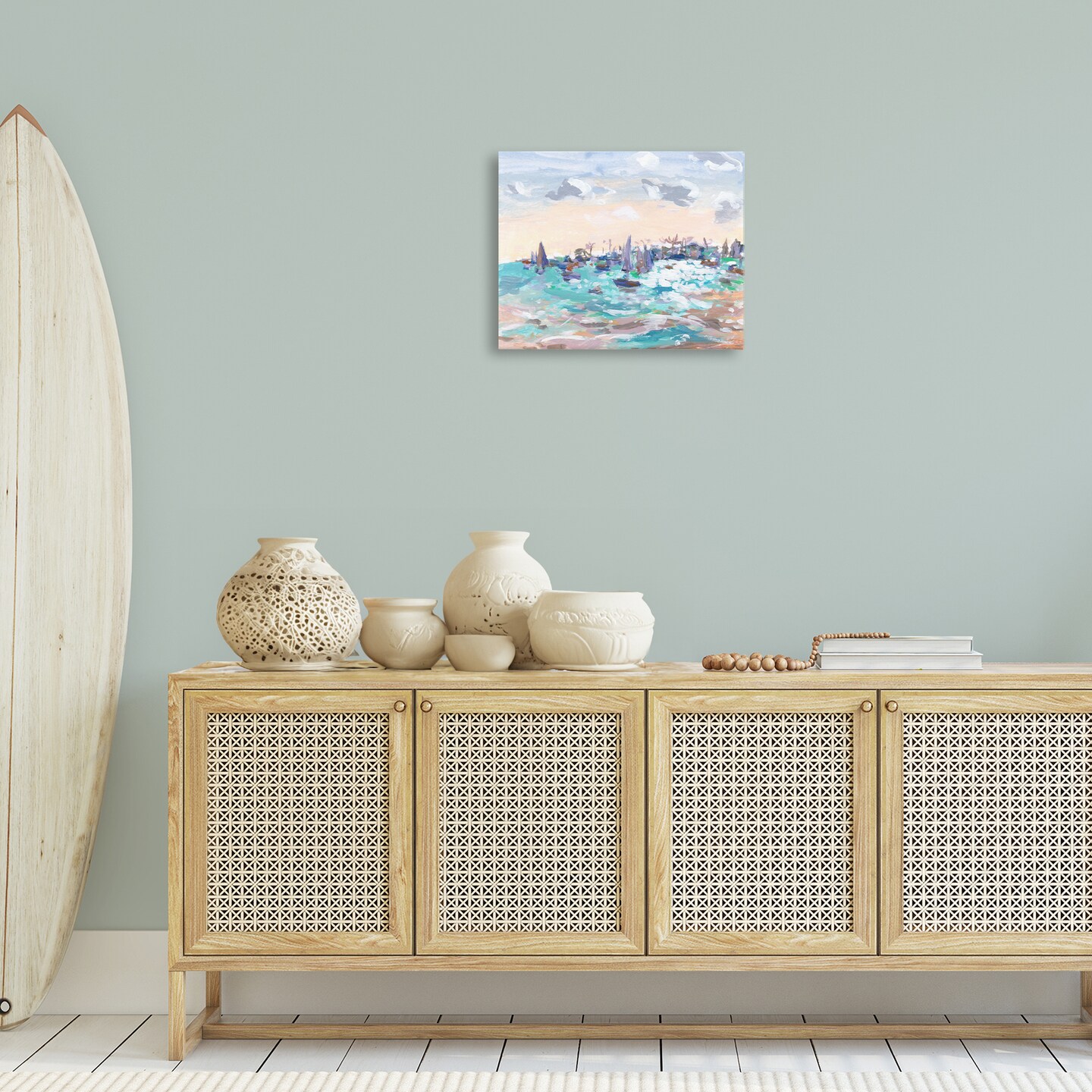Stupell Industries Sailboats in Rushing Waves Canvas Wall Art Design by Melissa Wang 