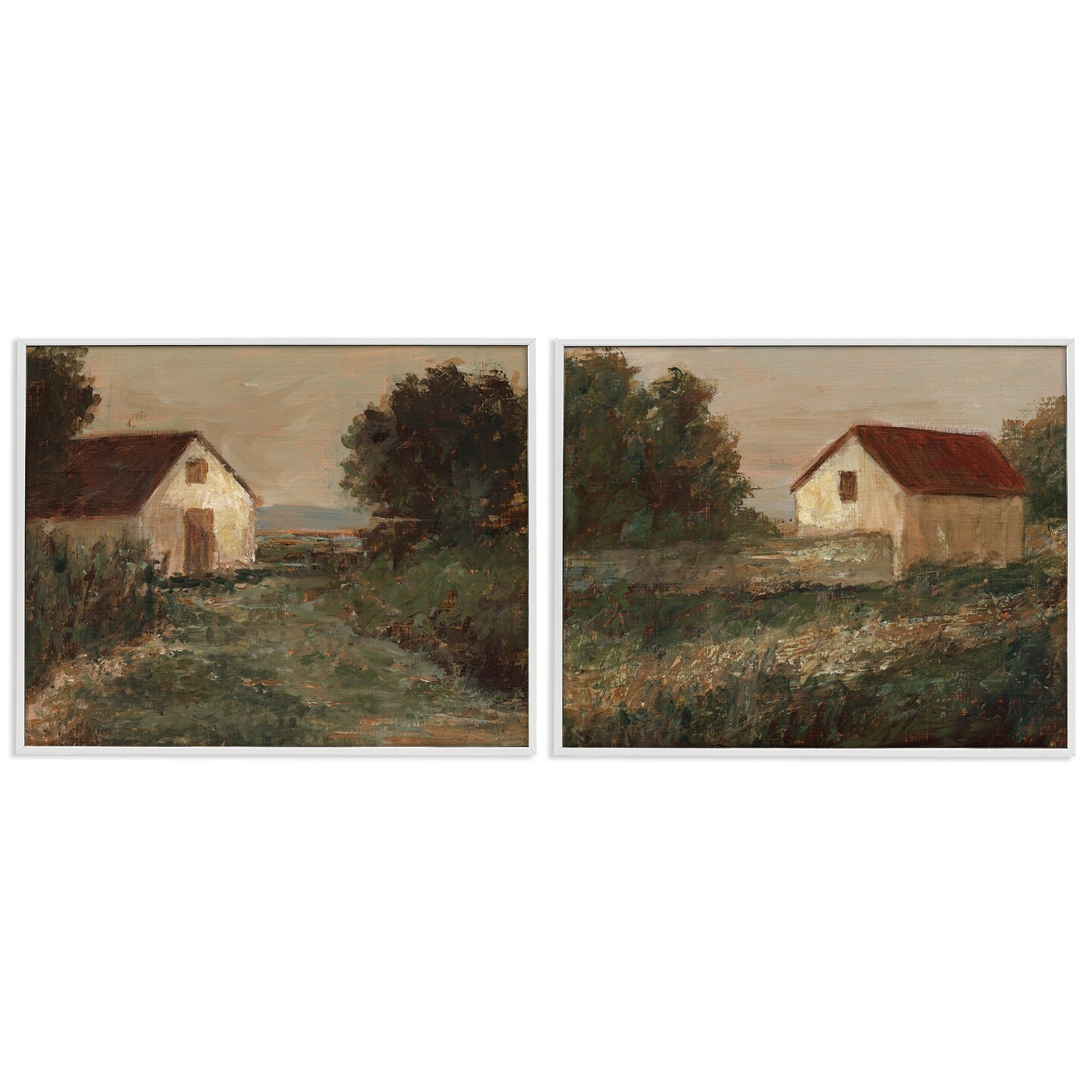Stupell Industries Traditional Country Farmland 2pc Framed Giclee Wall Art Set Design by Ethan Harper