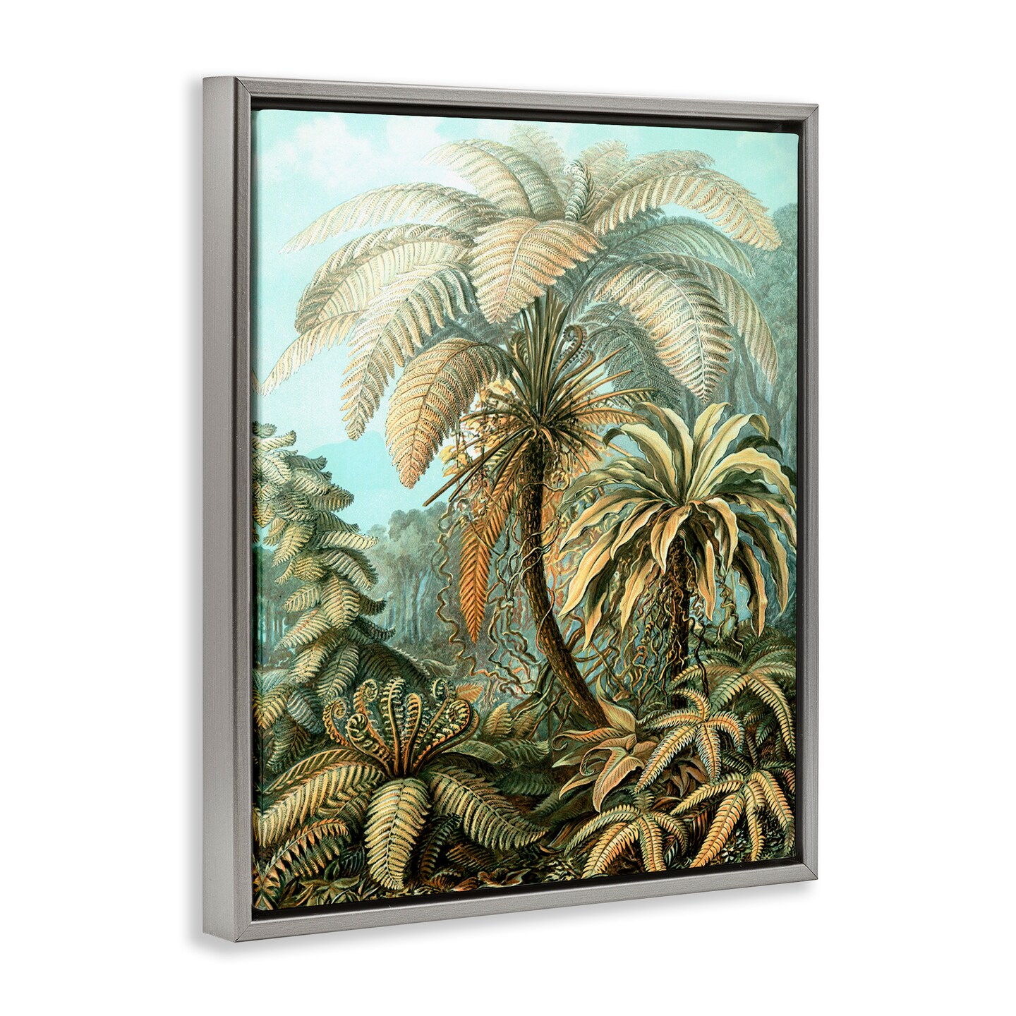 Stupell Industries Detailed Palm Tree Leaves Floater Framed Canvas Wall Art Design by Graffi*tee Studios