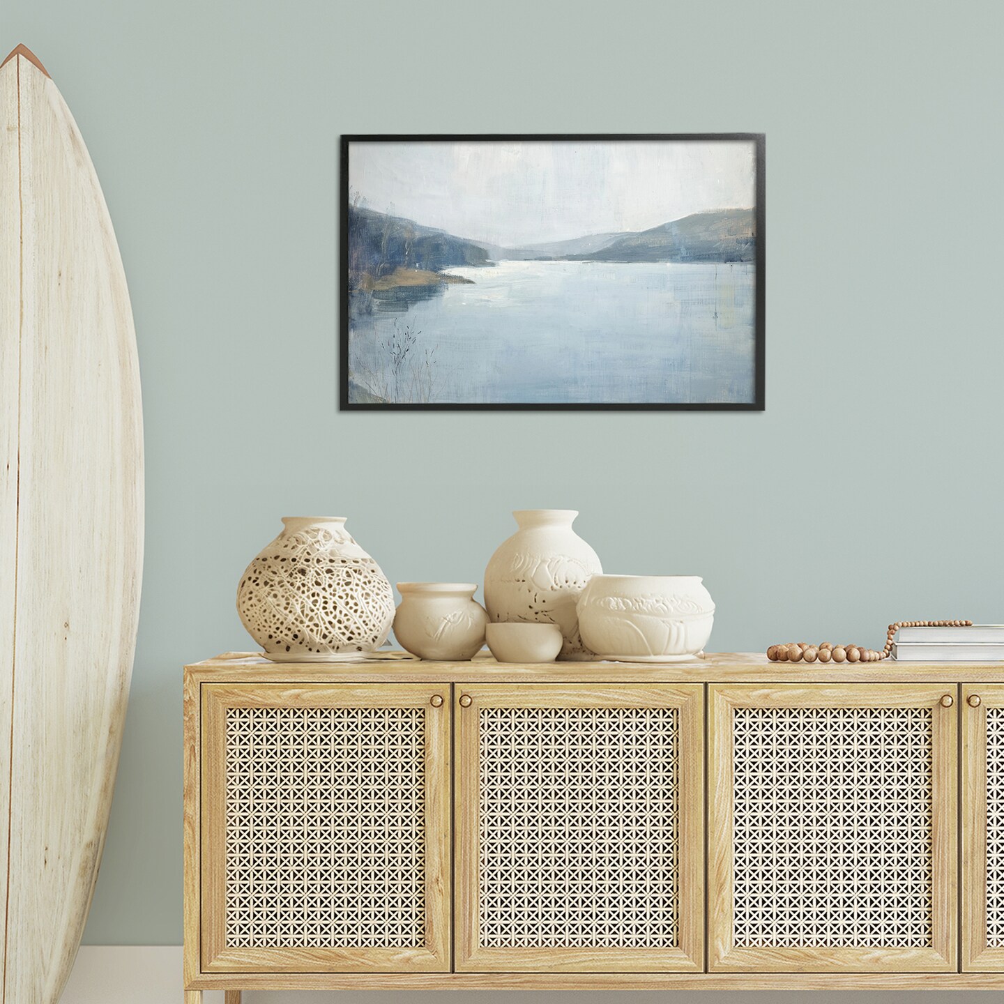 Stupell Industries Faded Distant Mountains Framed Giclee Wall Art Design by LSR Design Studio