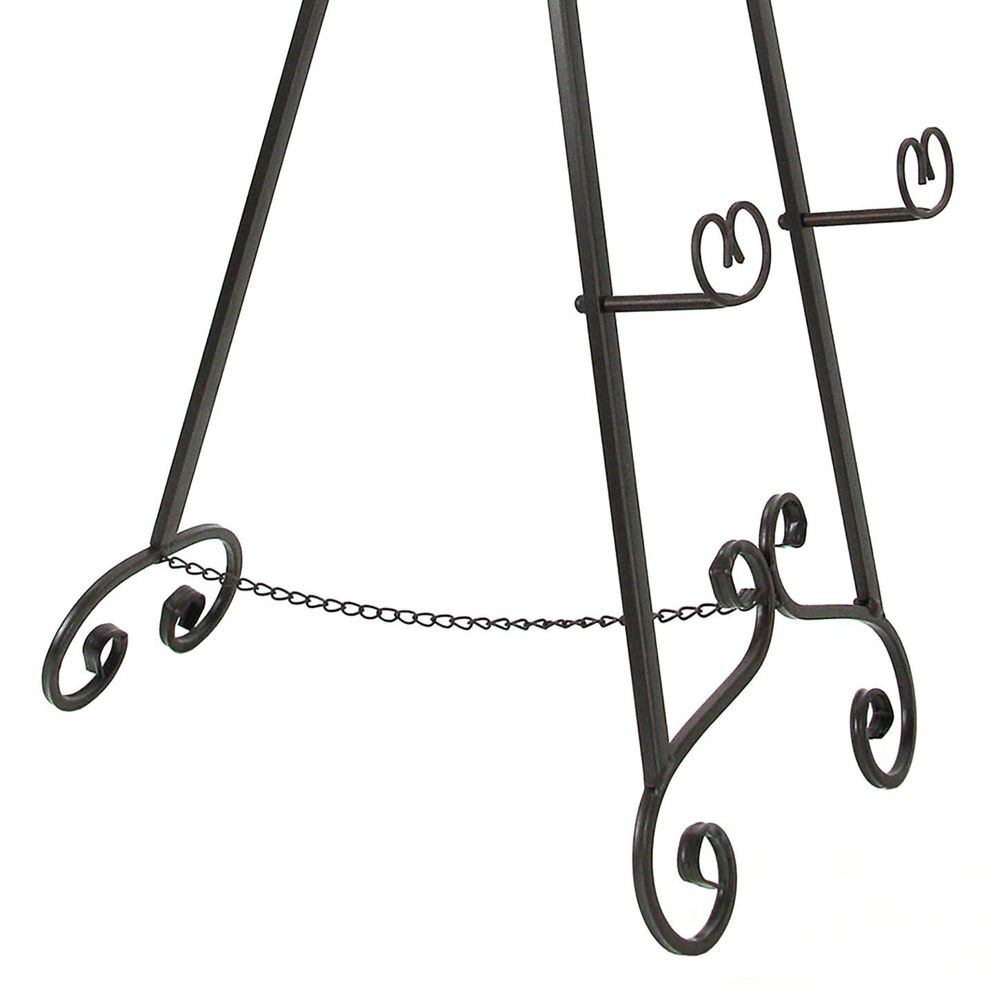 Large 50 Inch Tall Wrought Iron Display Easel Metal Art Stand