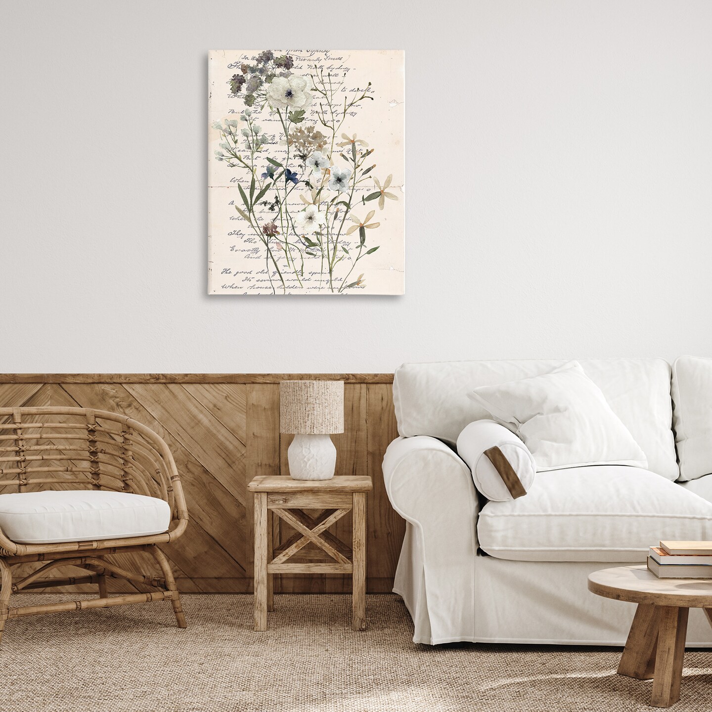 Stupell Industries Vintage Pressed Flowers Canvas Wall Art Design by Carol Robinson