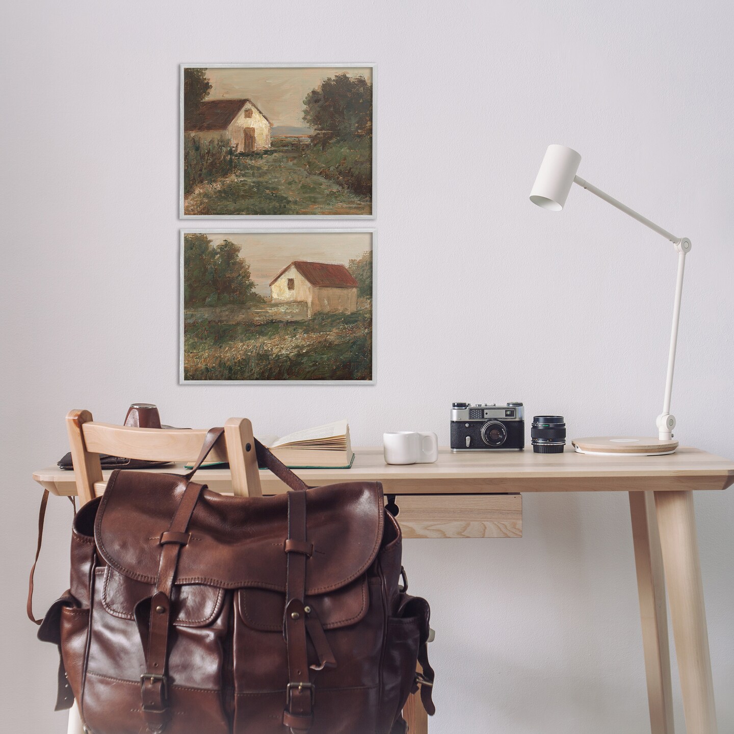 Stupell Industries Traditional Country Farmland 2pc Framed Giclee Wall Art Set Design by Ethan Harper