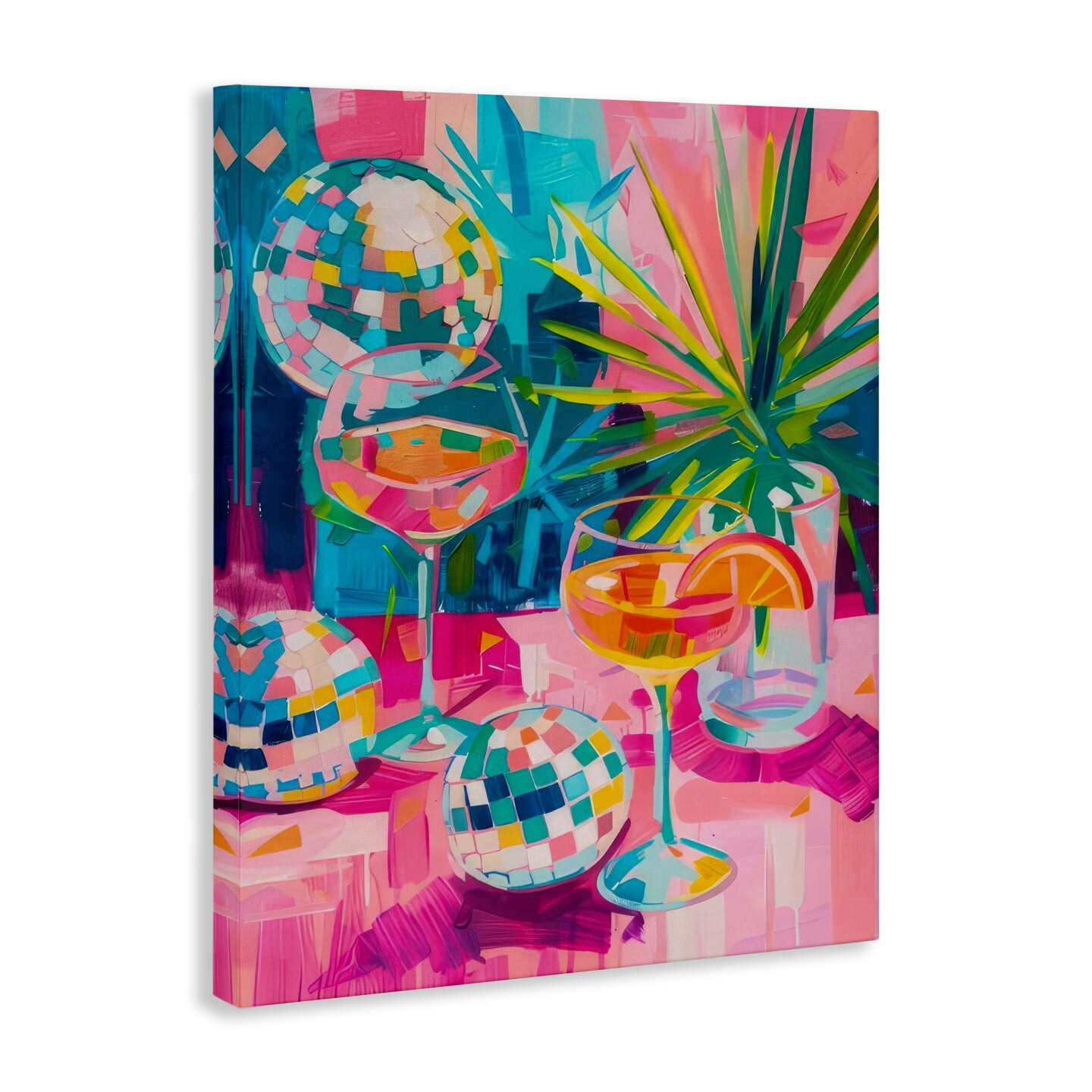 Stupell Industries Dazzling Disco Cocktails Canvas Wall Art Design by LSR Design Studio