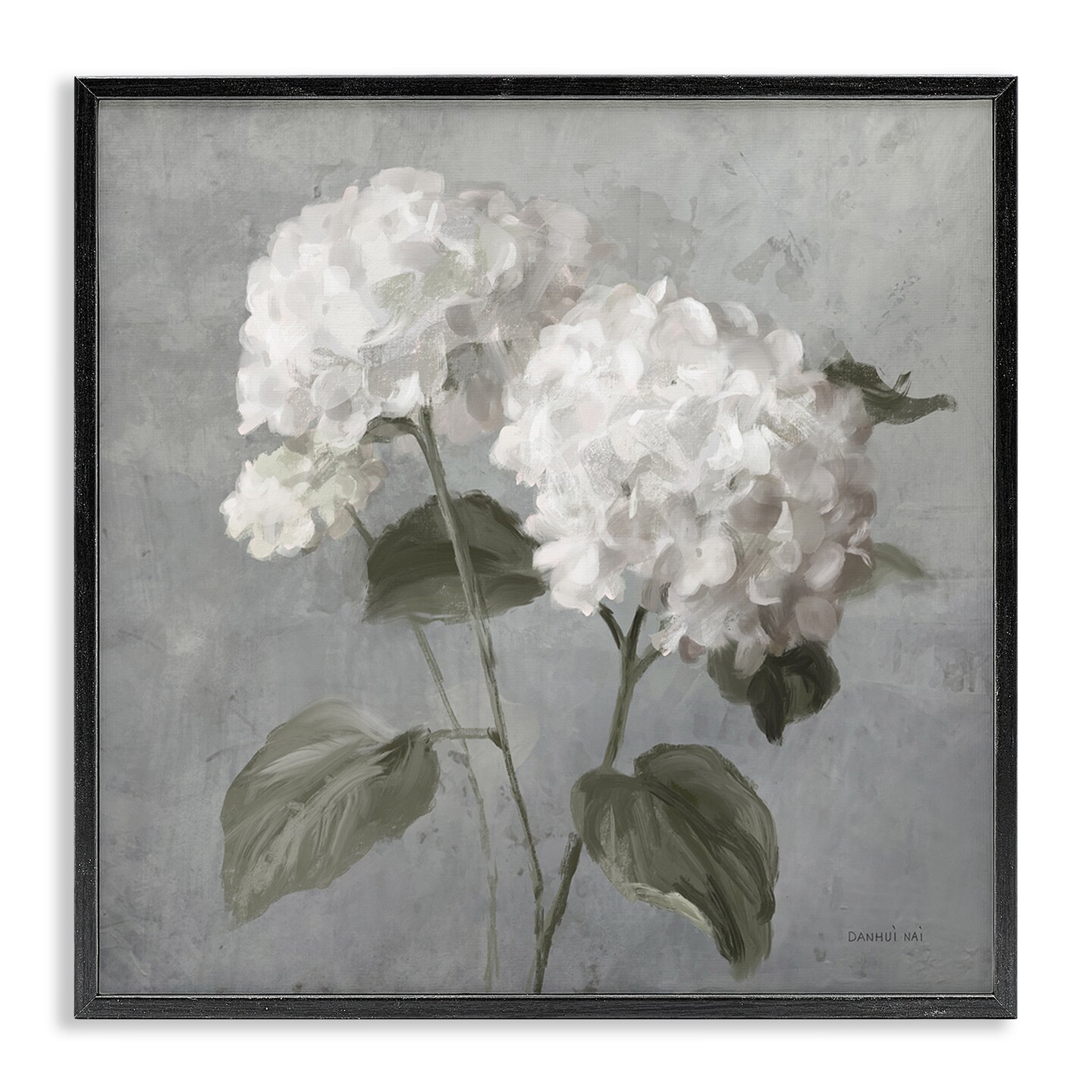 Stupell Industries White Hydrangeas Pair Framed Giclee Wall Art Design by Danhui Nai