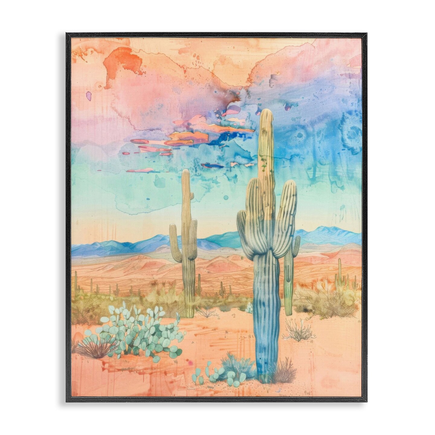 Stupell Industries Pastel Desert Sky Framed Giclee Wall Art Design by LSR Design Studio