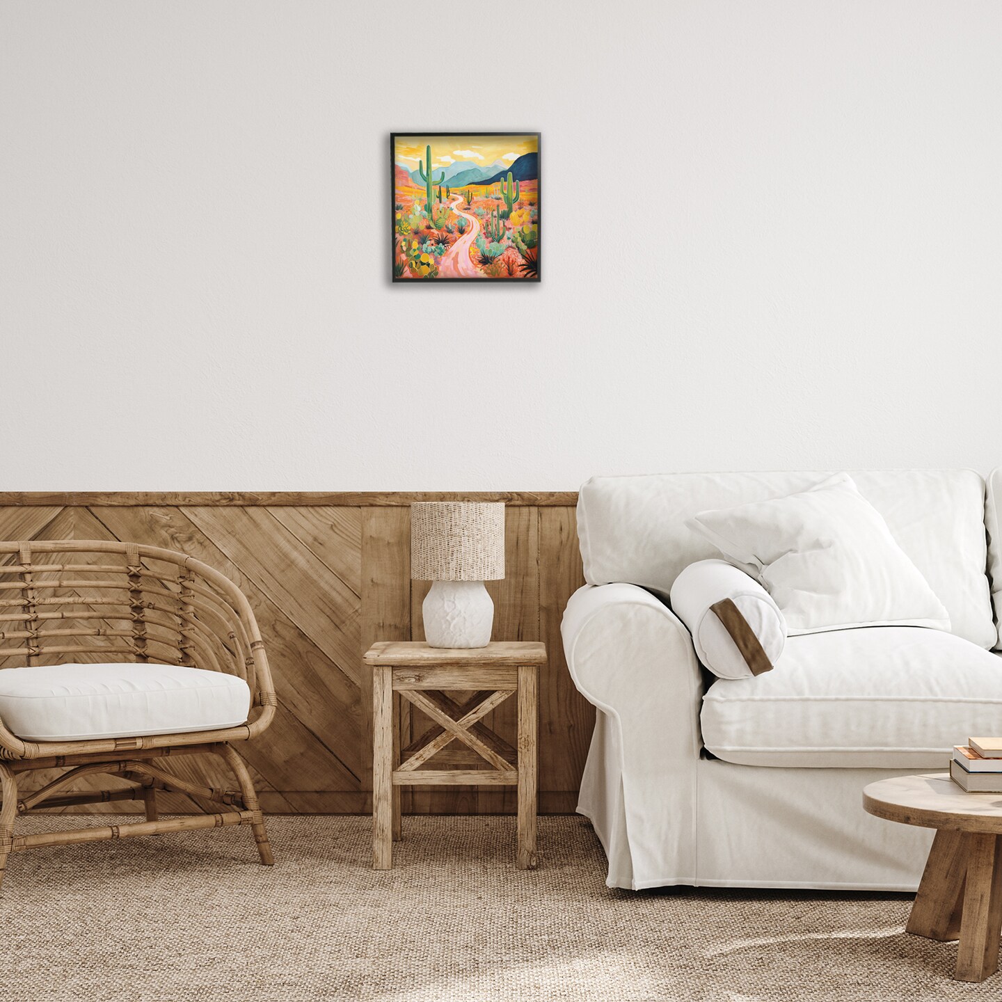 Stupell Industries Sunrise over Desert Path Framed Giclee Wall Art Design by LSR Design Studio