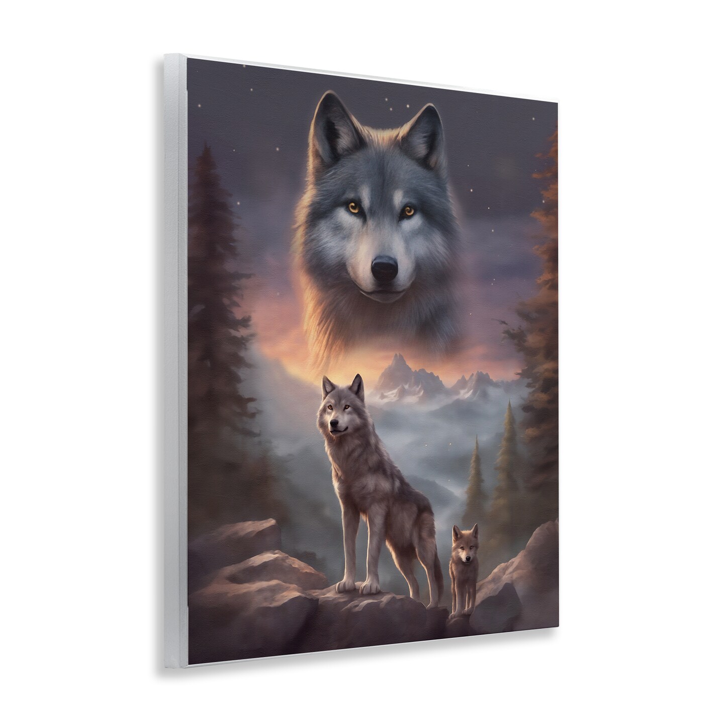 Stupell Industries Ancestor Wolf Motif Wall Plaque Art Design by Noah Bay