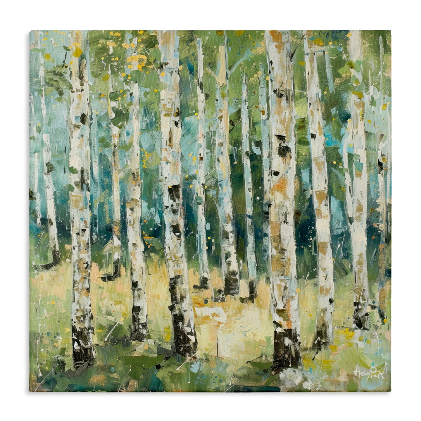 Stupell Industries Natural Birch Grove Canvas Wall Art Design by LSR Design Studio