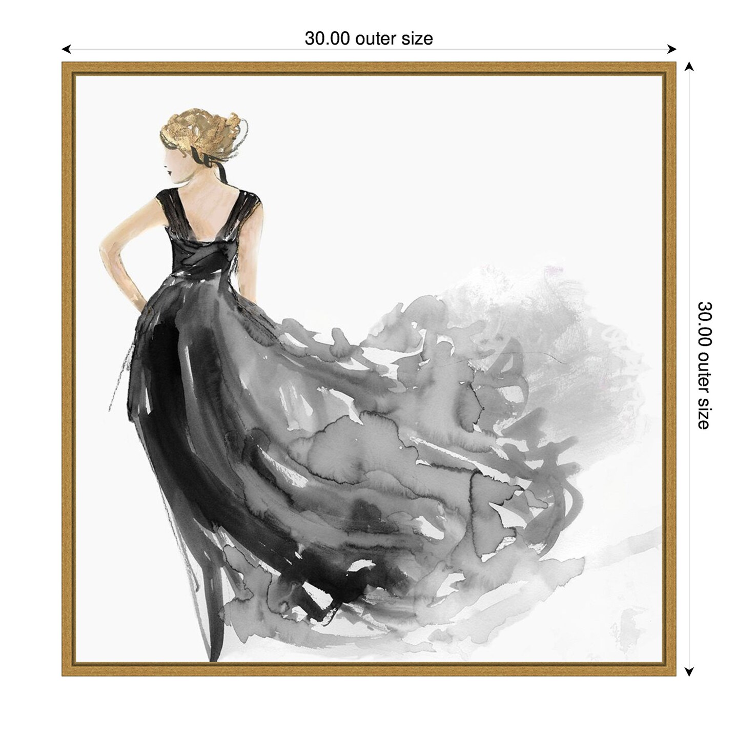 Woman in Black Dress I by Aimee Wilson Framed Canvas Wall Art