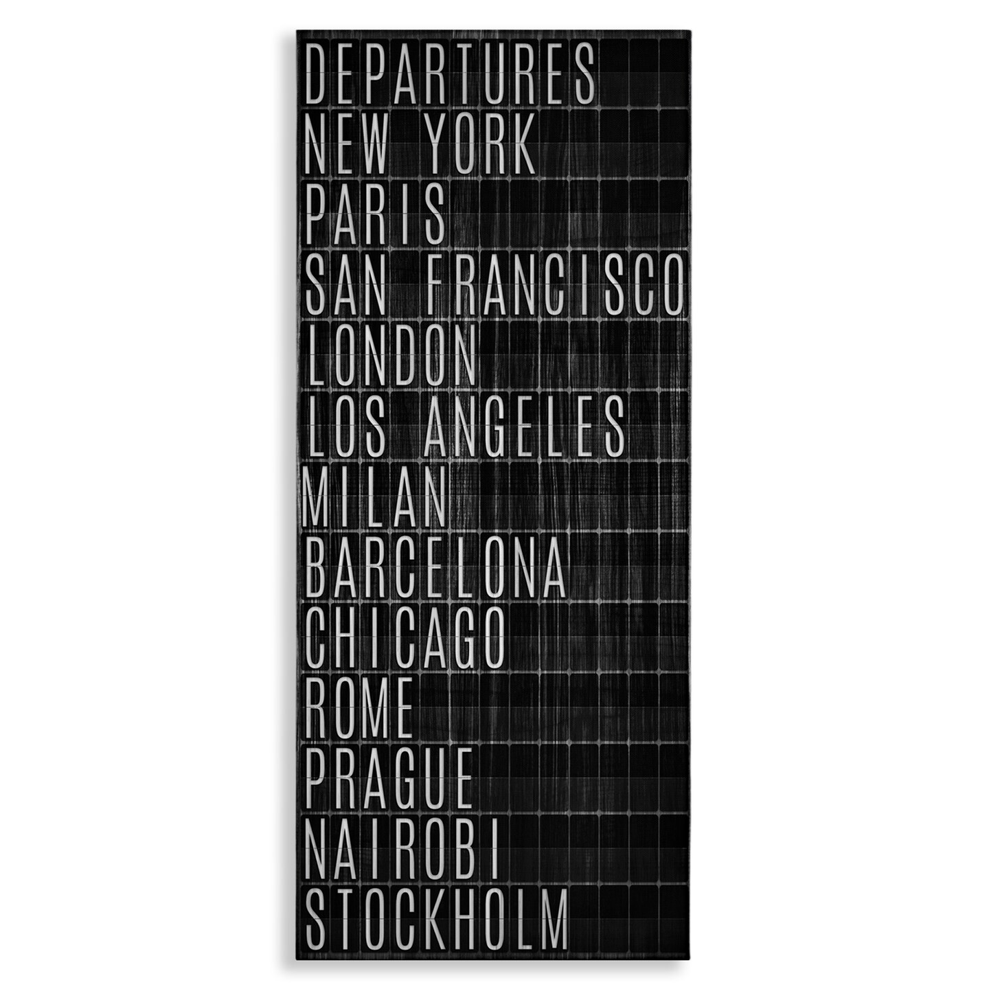 Stupell Industries Airport Departures Major Cities Canvas Wall Art Design by SunDance Group, LLC.