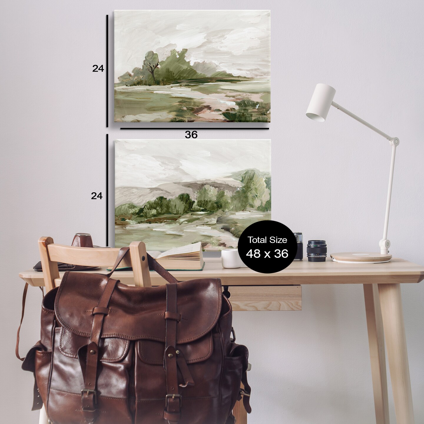 Stupell Industries Impressions of Country Hills 2pc Canvas Wall Art Set Design by Lera