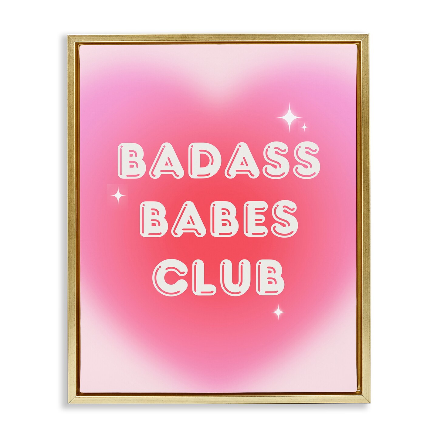 Stupell Industries Bad*ss Babes Club Floater Framed Canvas Wall Art Design by House of Lulu