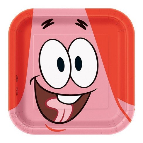 SpongeBob Square Pants 7&#x22; Square Patrick Star Plates - 8ct