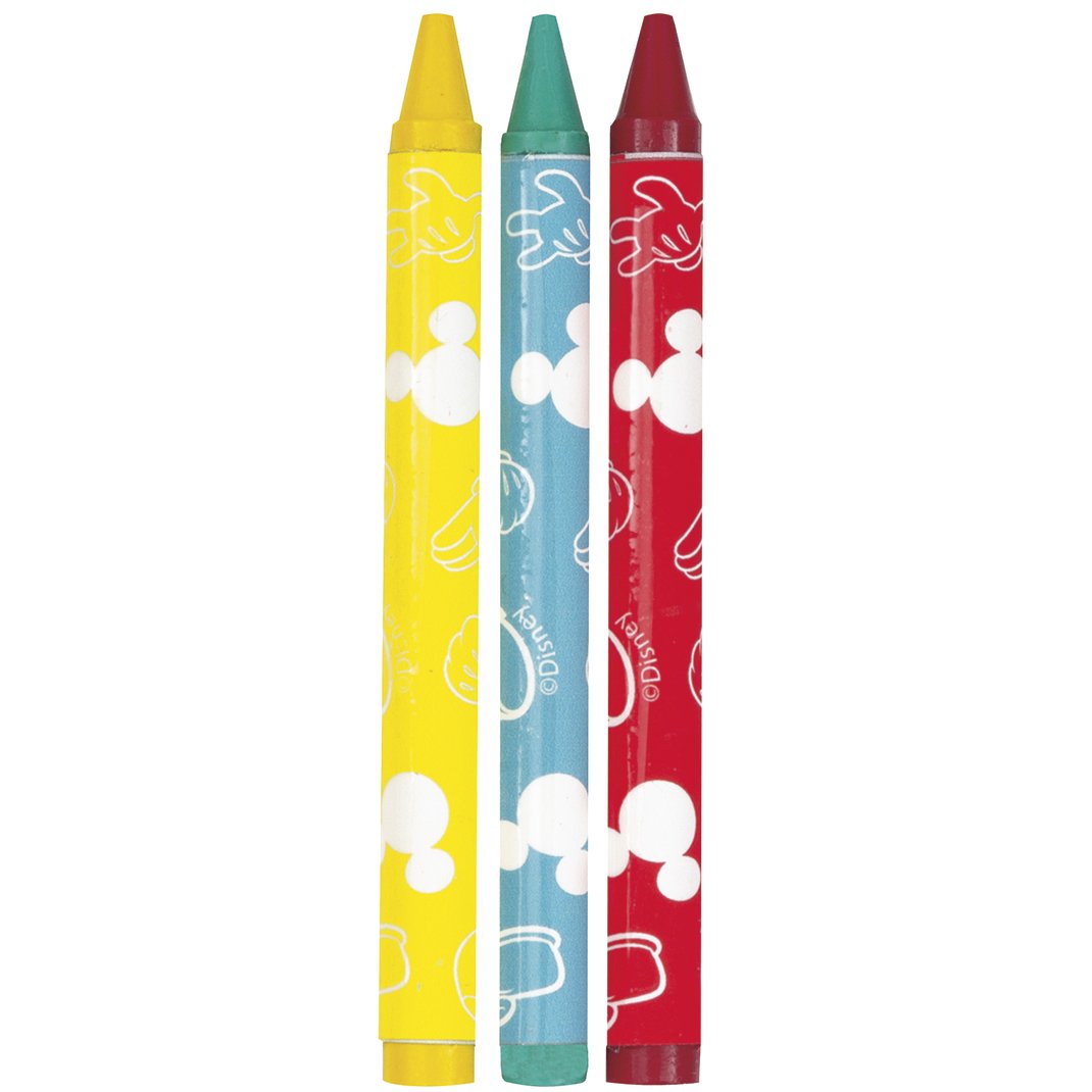 Disney Mickey Mouse Paper Coloring Rolls &#x26; Crayons  - 3ct