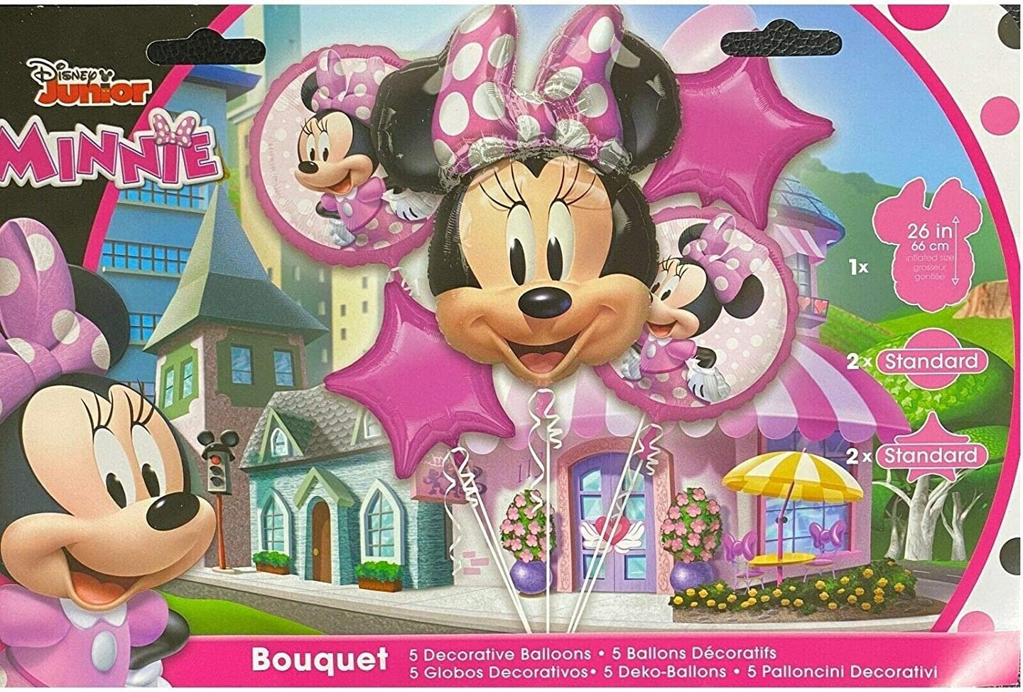Minnie Mouse Forever Balloon Bouquet with 26&#x22; Minnie Mouse Balloon
