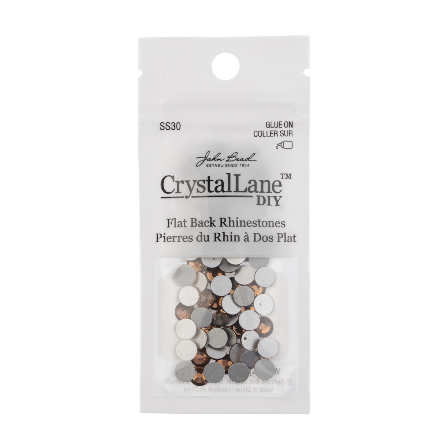Crystal Lane DIY SS30 Glass Flatback Rhinestones, 72pcs