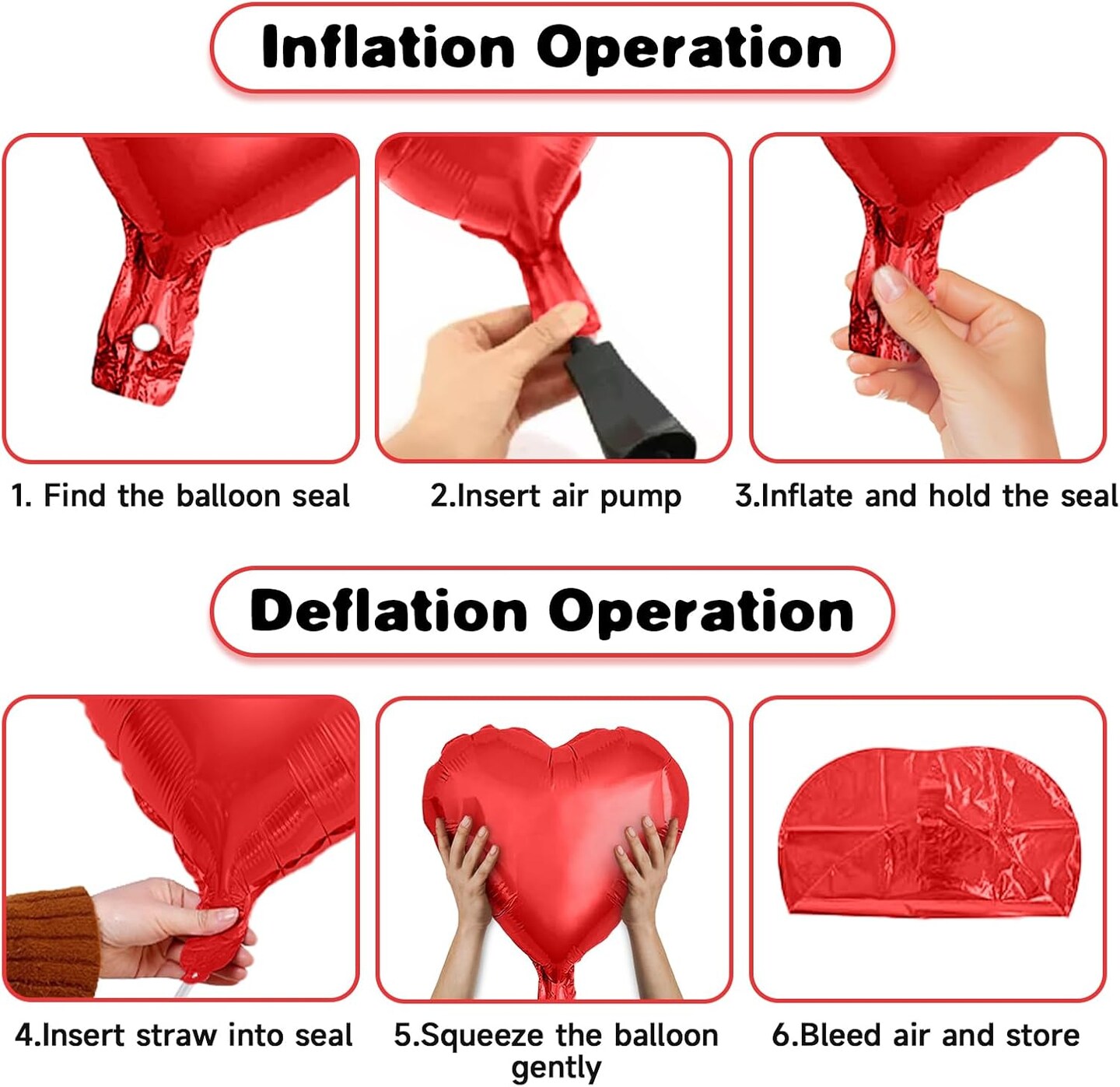 Red Pink Heart Balloons, 19PCS Light Pink Heart Shape Balloon, 18Inch with 10Inch Hot Pink and Red Helium Mylar Love Heart Balloon for Birthday Bridal Shower Wedding Valentine Anniversary Decorations