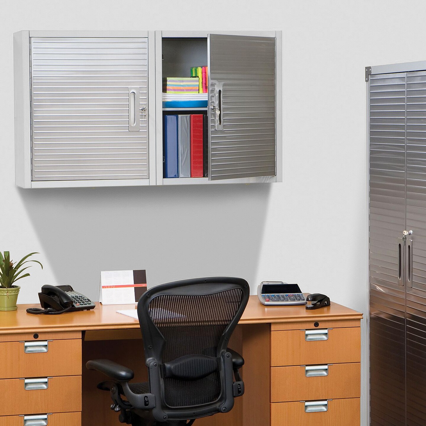 Seville Classics UltraHD Single Door Wall Cabinet, 24" W x 12" D x 24" H