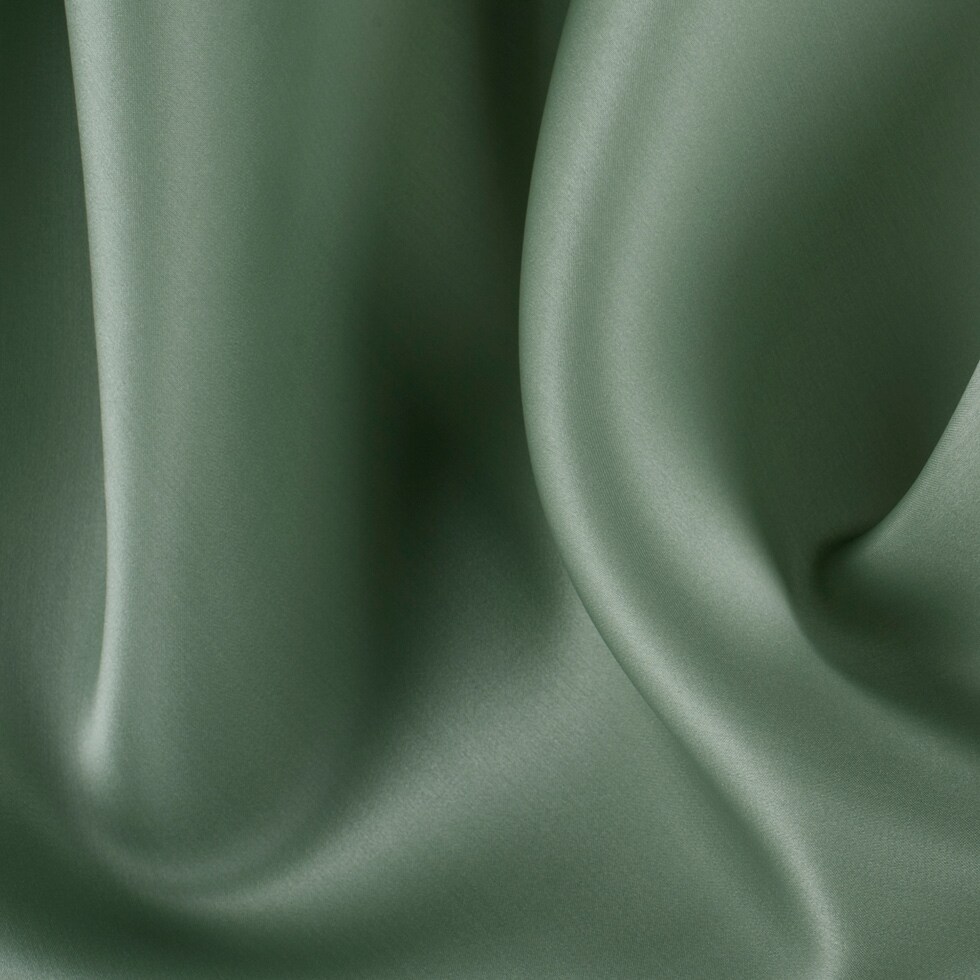 1 Yard Oil Green Silk Satin Face Organza Premium Evening Fabric, 54 Inches Wide