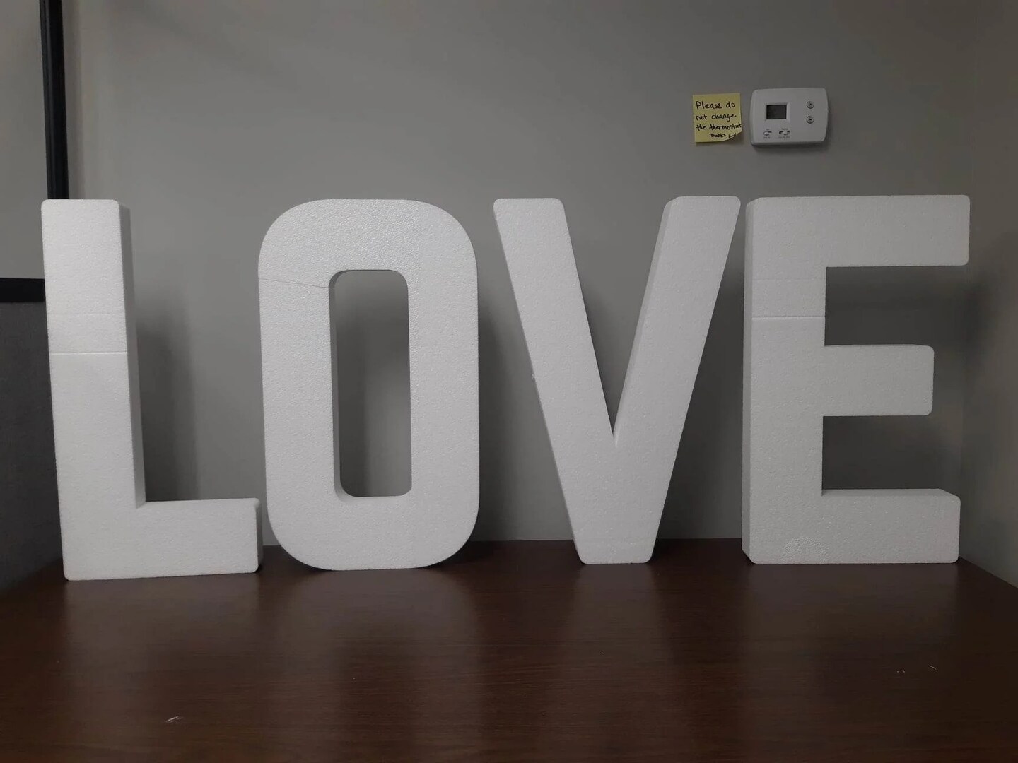 1 Count LOVE White Foam Letters Jumbo Party Decor Customizable Craft Letters 24&#x22;