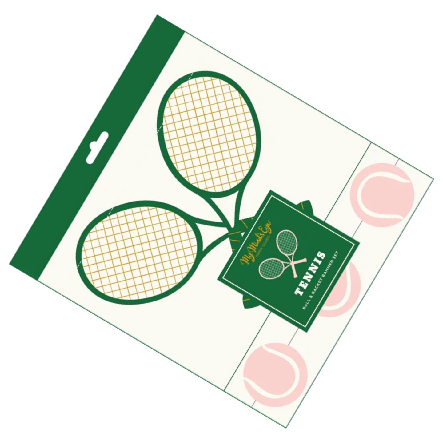 Tennis Racket & Ball Banner Set – 2-Piece Sports Party Decor for Birthdays, Tournaments & Club Events
