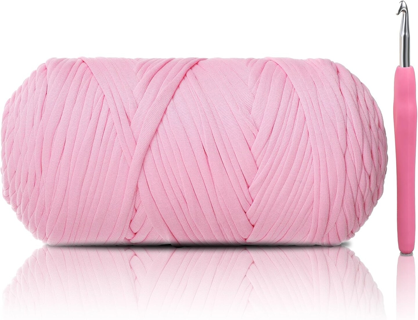 Crochet Cloth T-Shirt Yarns - 400g/118 Yards (Pink)