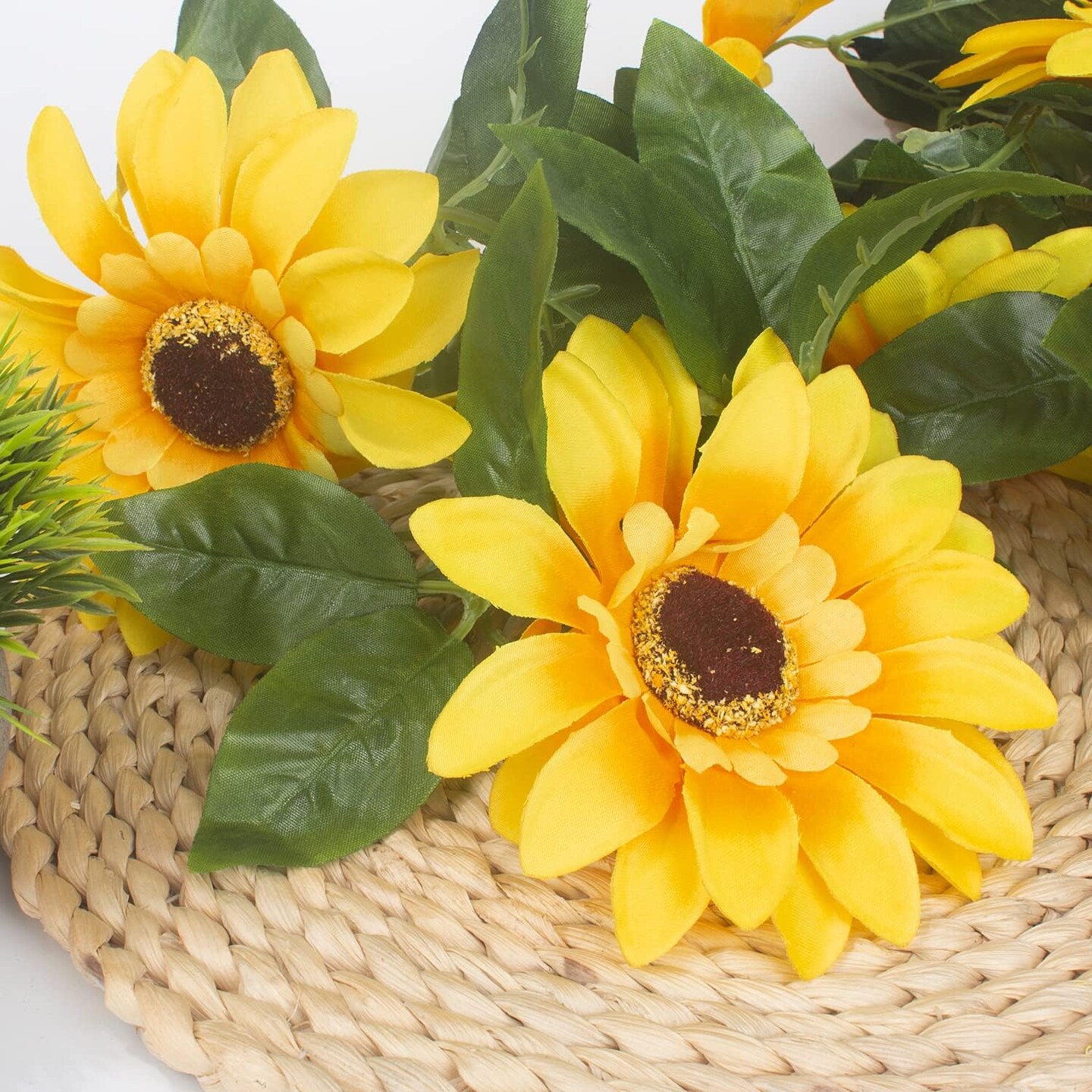 4PCS Artificial Sunflower Garland Decor, Sunflower Vine Hanging Flowers